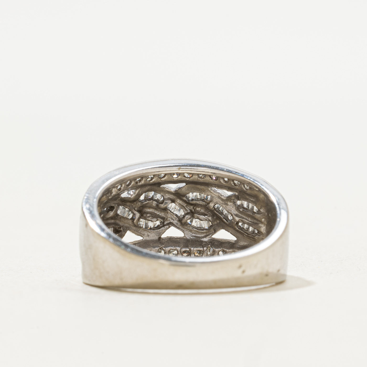 Multi Row Diamond Wave Band | 0.45ctw | SZ 7.25