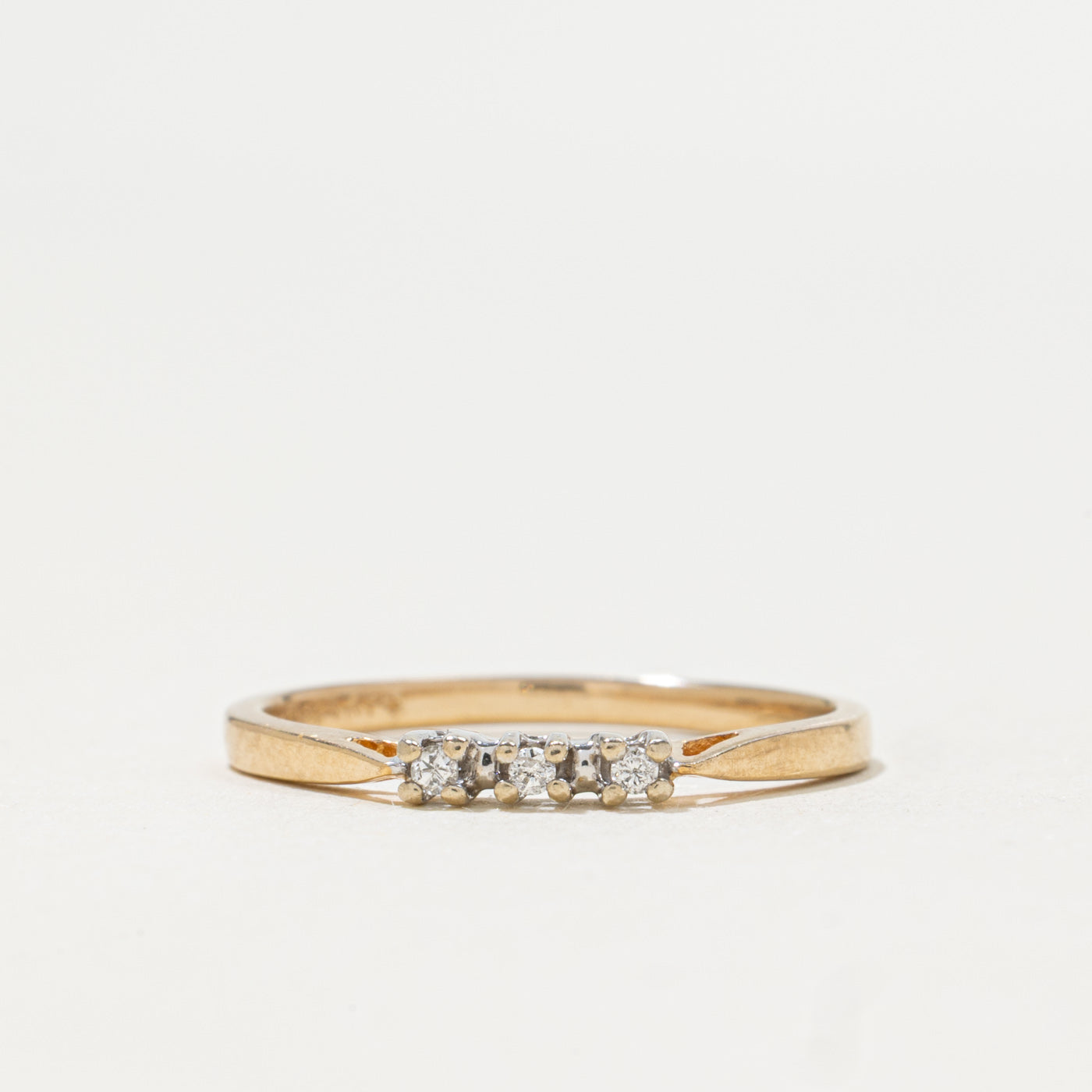 Three Stone Diamond Ring | 0.02ctw | SZ 6.25