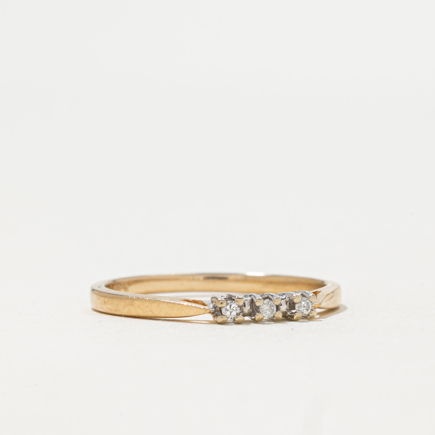 Three Stone Diamond Ring | 0.02ctw | SZ 6.25