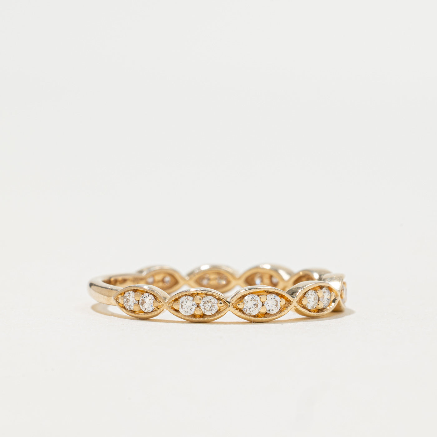 Diamond Marquise Shaped Band | 0.18ctw | SZ 6.5
