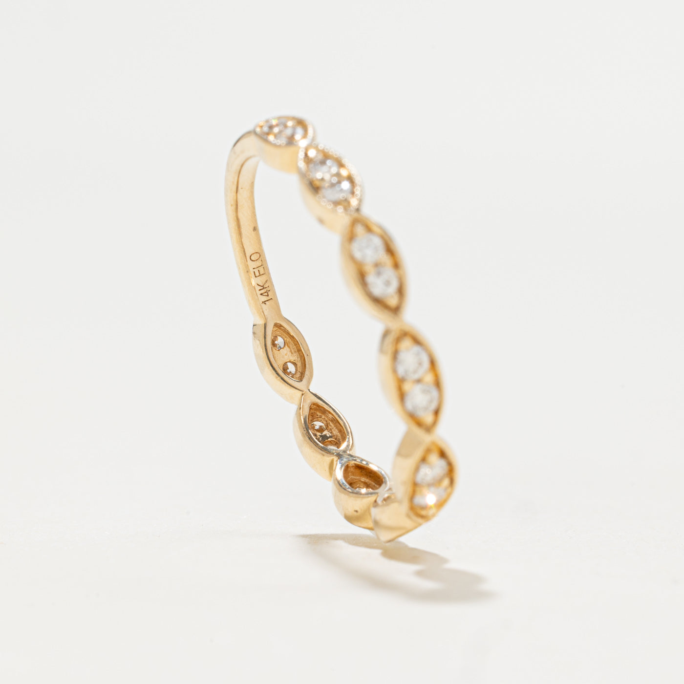 Diamond Marquise Shaped Band | 0.18ctw | SZ 6.5