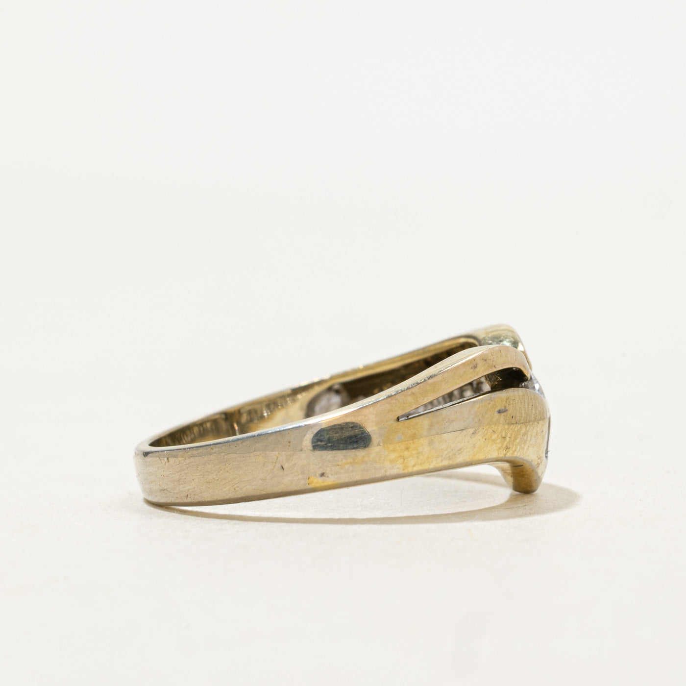 Two Stone Diamond Chevron Ring | 0.08ctw | SZ 7.75