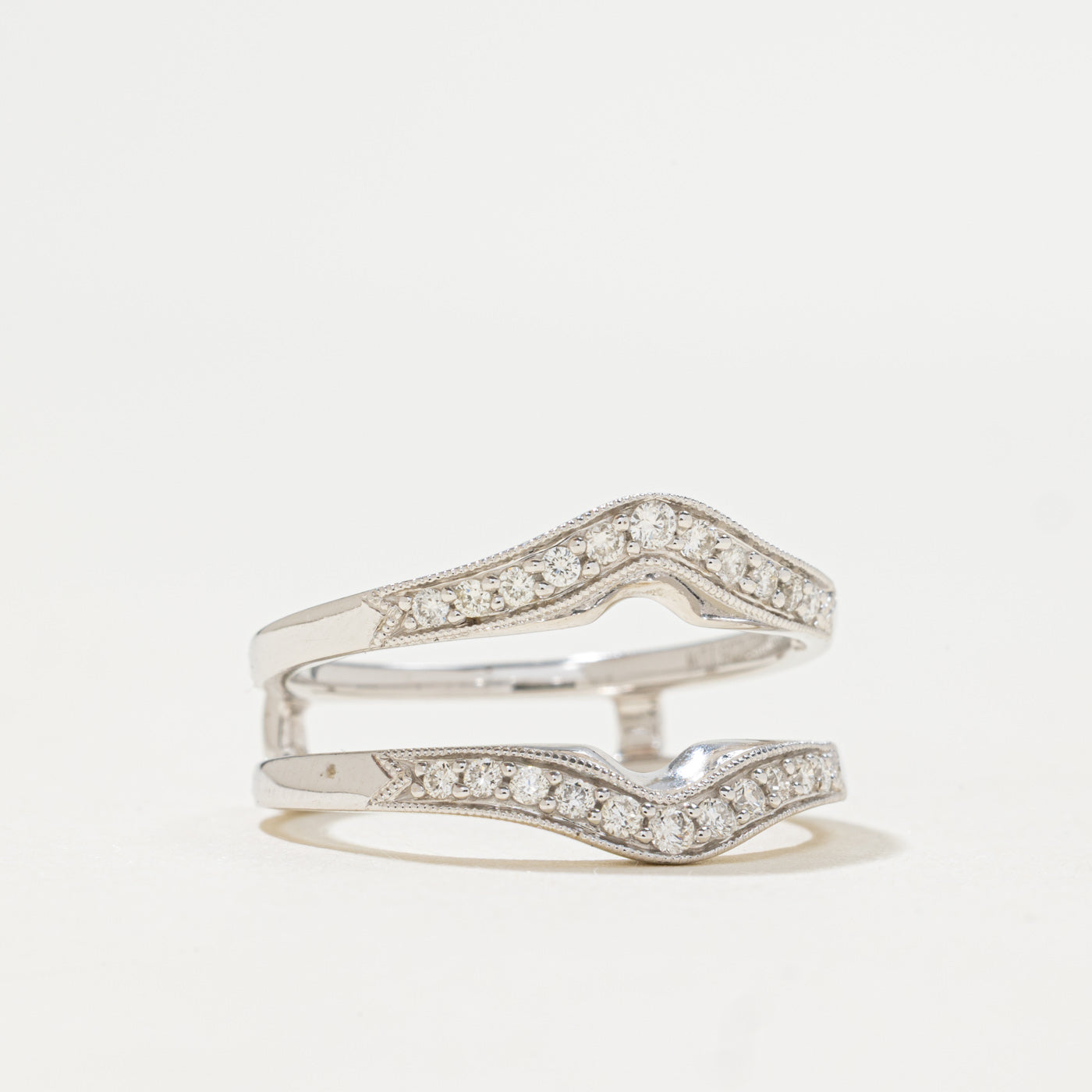 Bague de protection sertie de diamants pavés | 0,26 ct | Taille 7,5