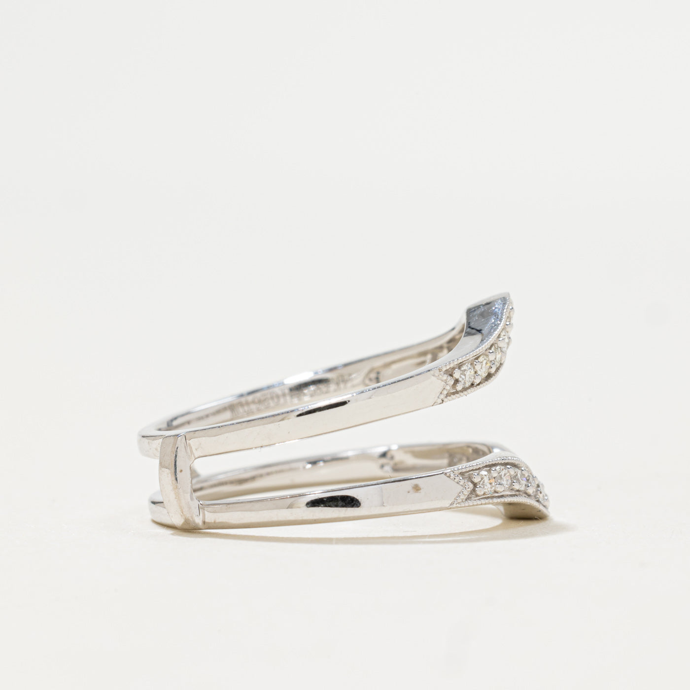 Bague de protection sertie de diamants pavés | 0,26 ct | Taille 7,5