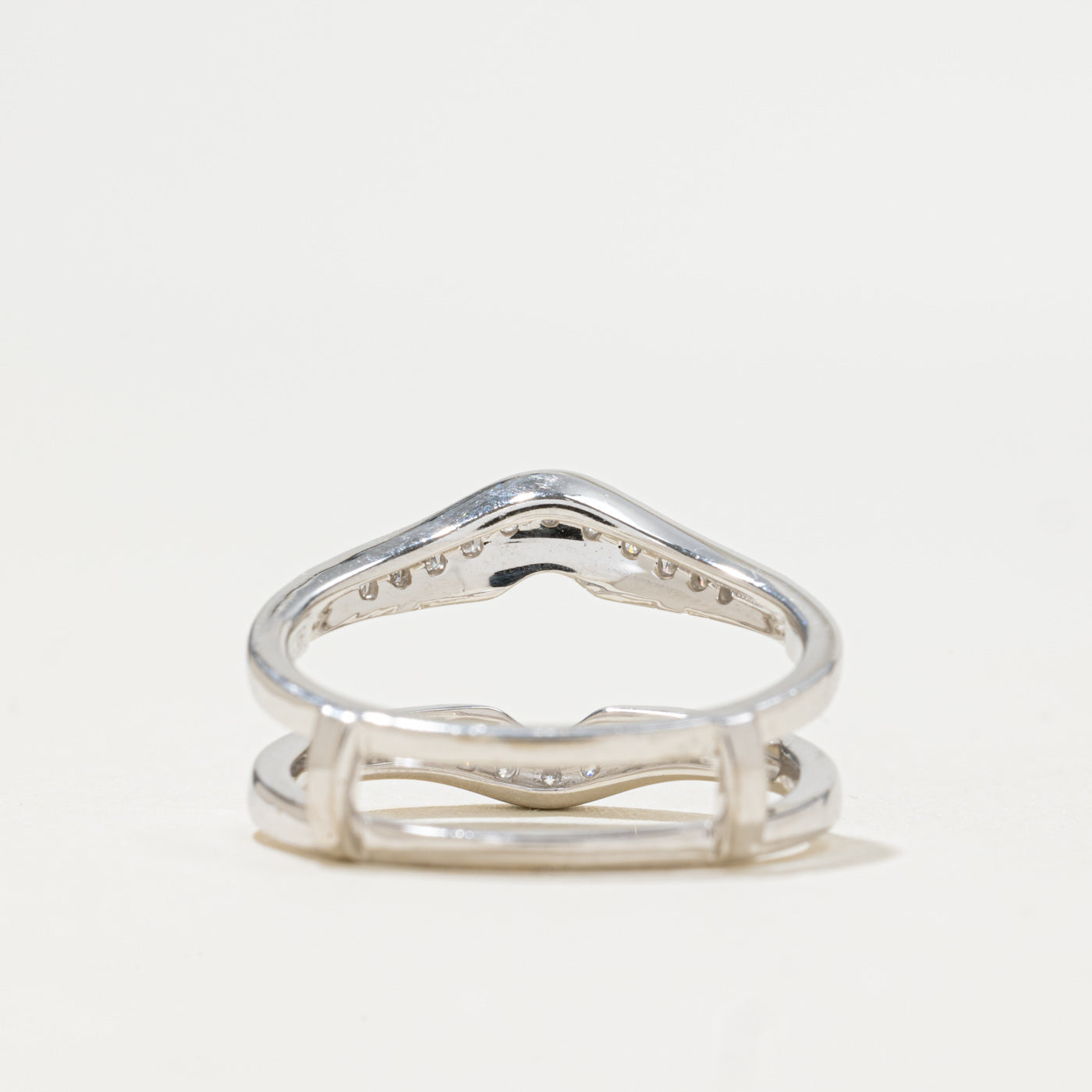 Bague de protection sertie de diamants pavés | 0,26 ct | Taille 7,5