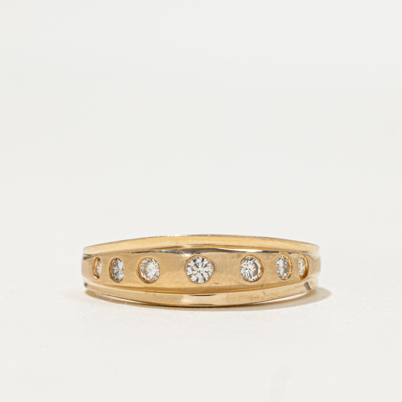 Flush Set Seven Stone Diamond Band | 0.14ctw | SZ 6.25