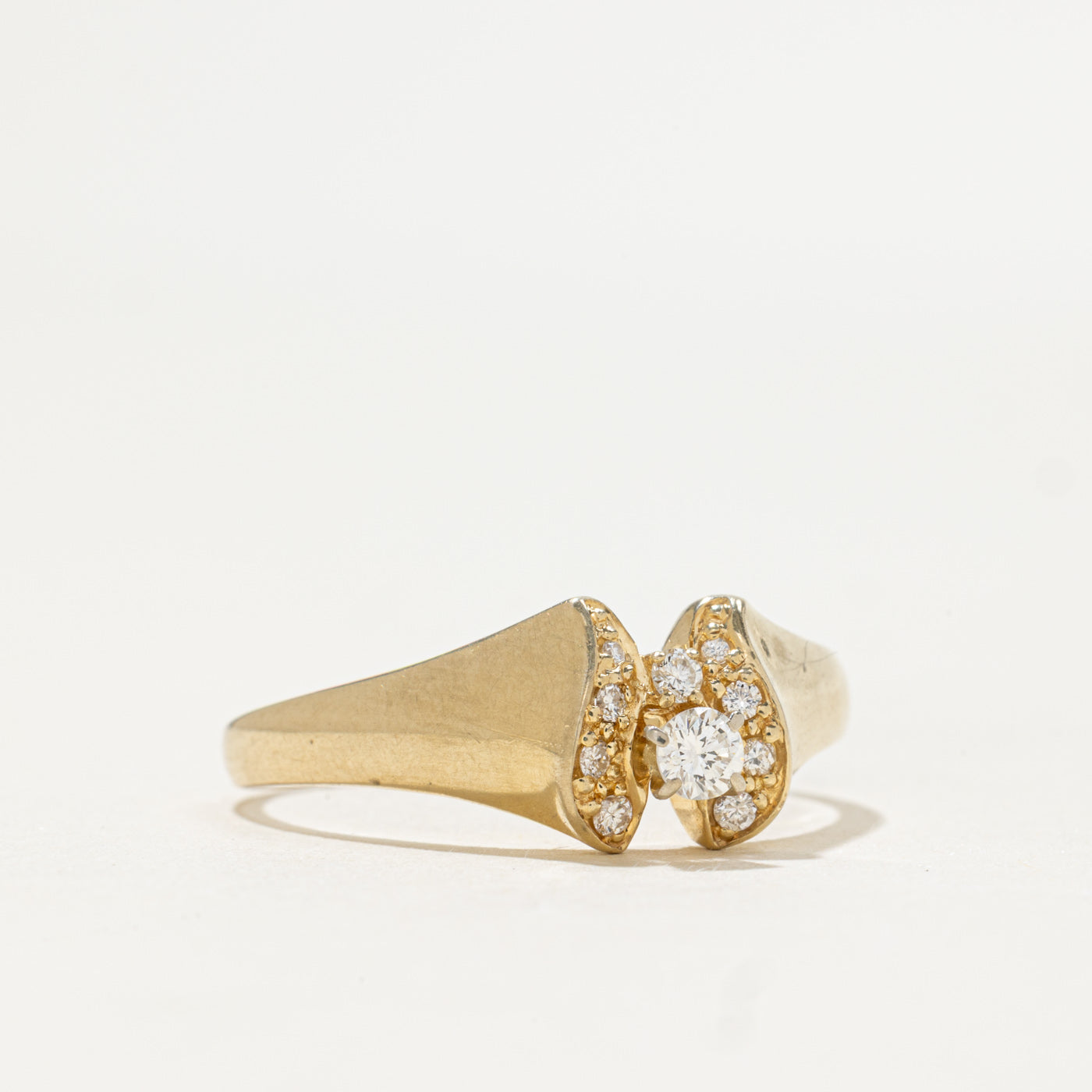 Diamond Accented Wave Ring | 0.18ctw | SZ 9.5