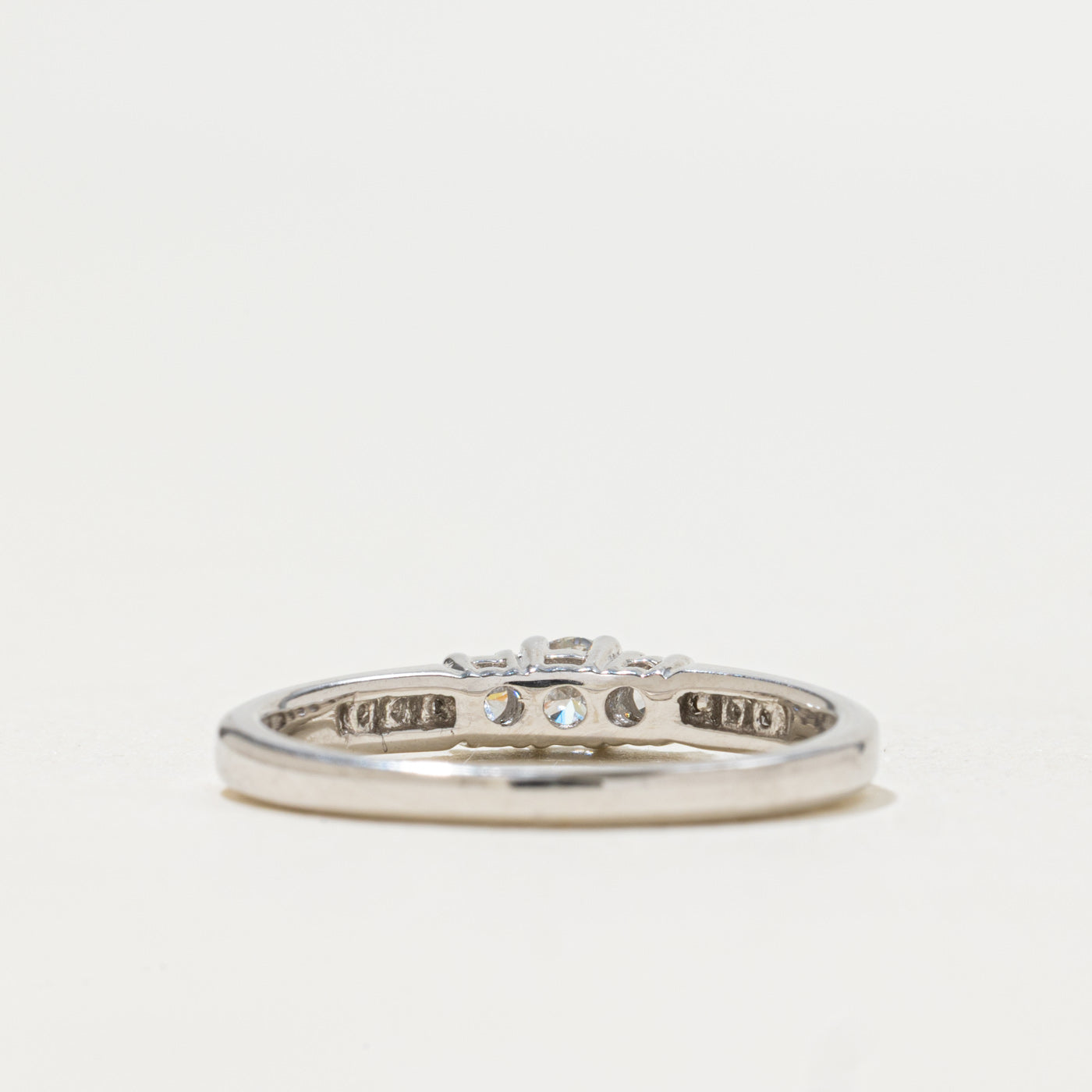 Three Stone Diamond Accented Ring | 0.23ctw | SZ 5.25