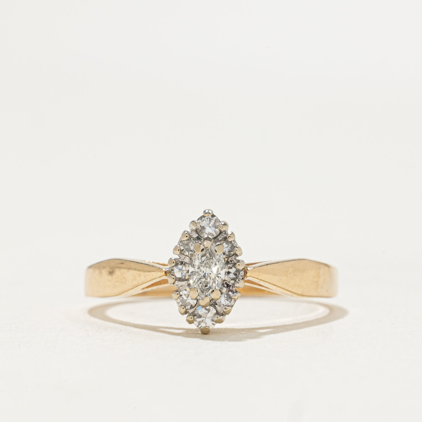 Marquise Cut Diamond Halo Ring | 0.21ctw | SZ 7.0