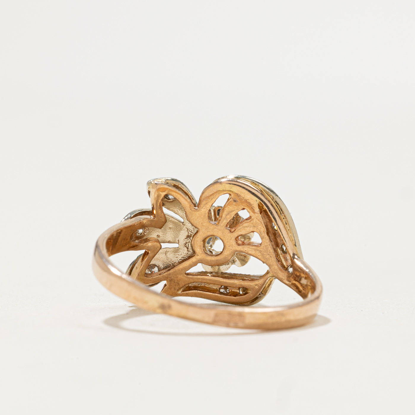 Diamond Floral Design Ring | 0.16ctw | SZ 6.75