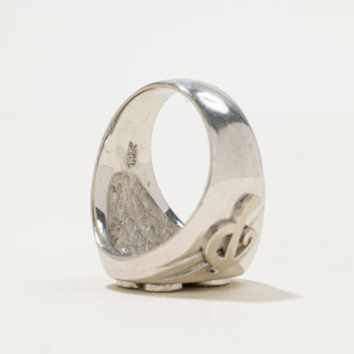 Diamond "B" Initial Signet Ring | 0.10ctw | SZ 8.0