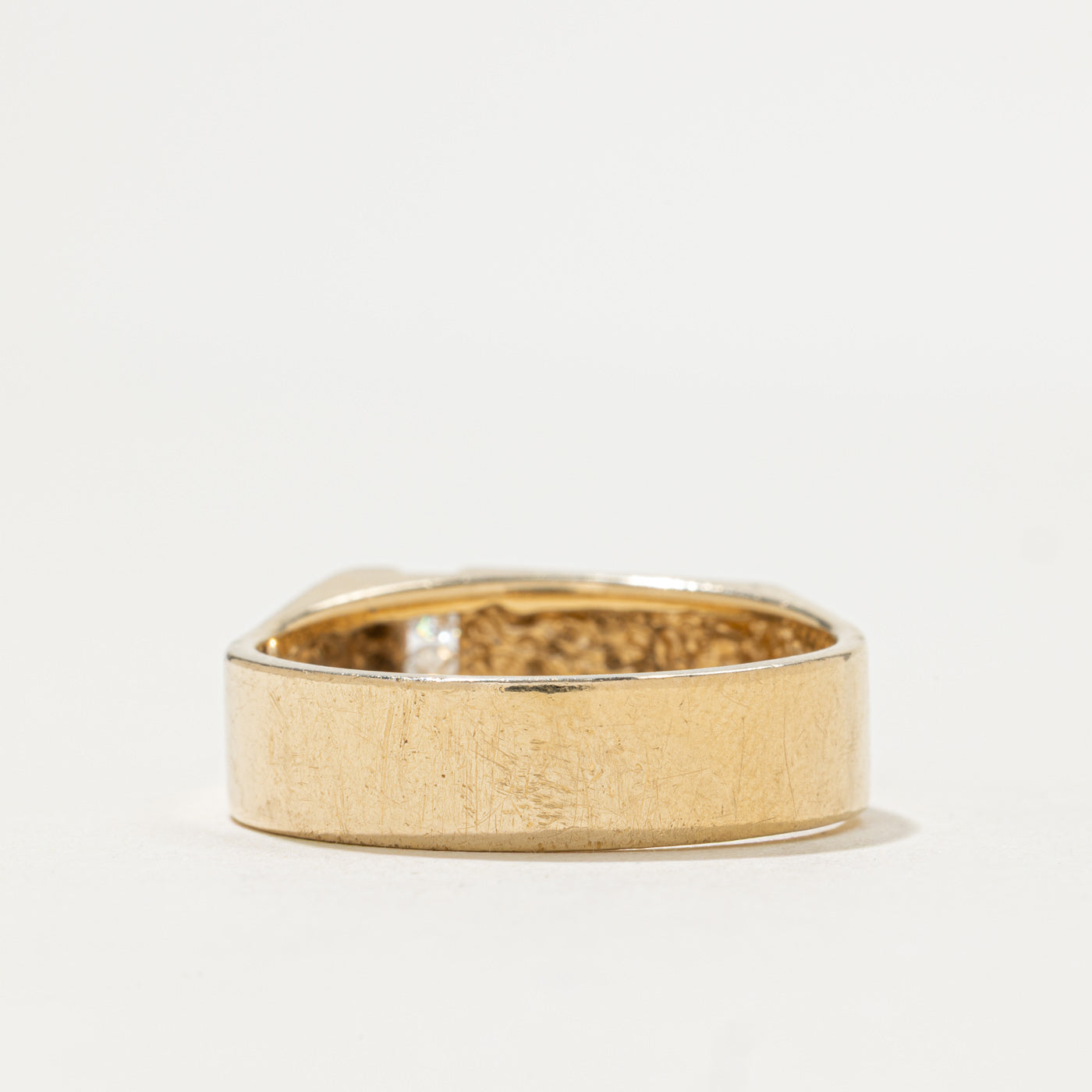 Channel Set Diamond Column Signet Ring | 0.23ctw | SZ 13.0