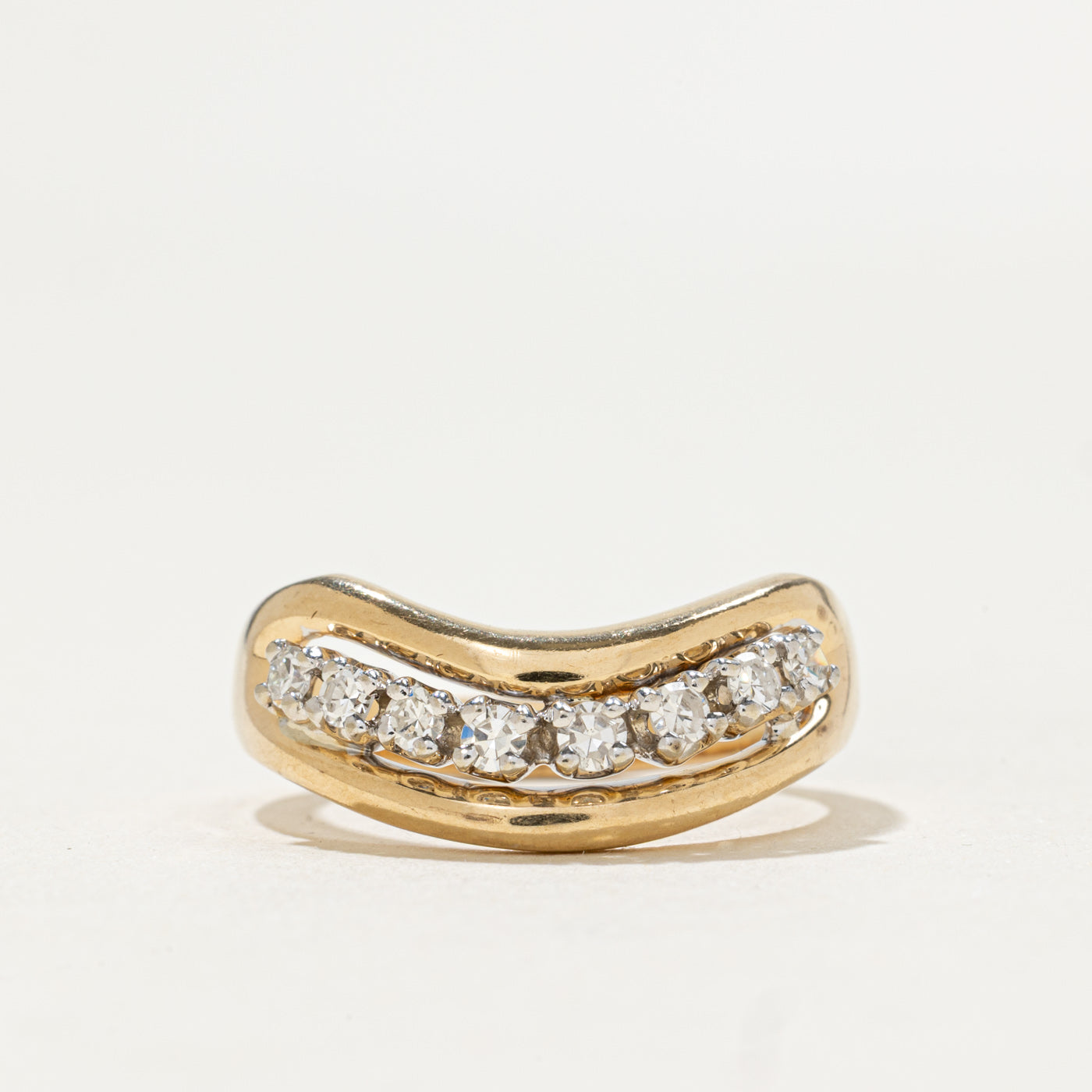 Semi Eternity Diamond Contour Band | 0.17ctw | SZ 6.0