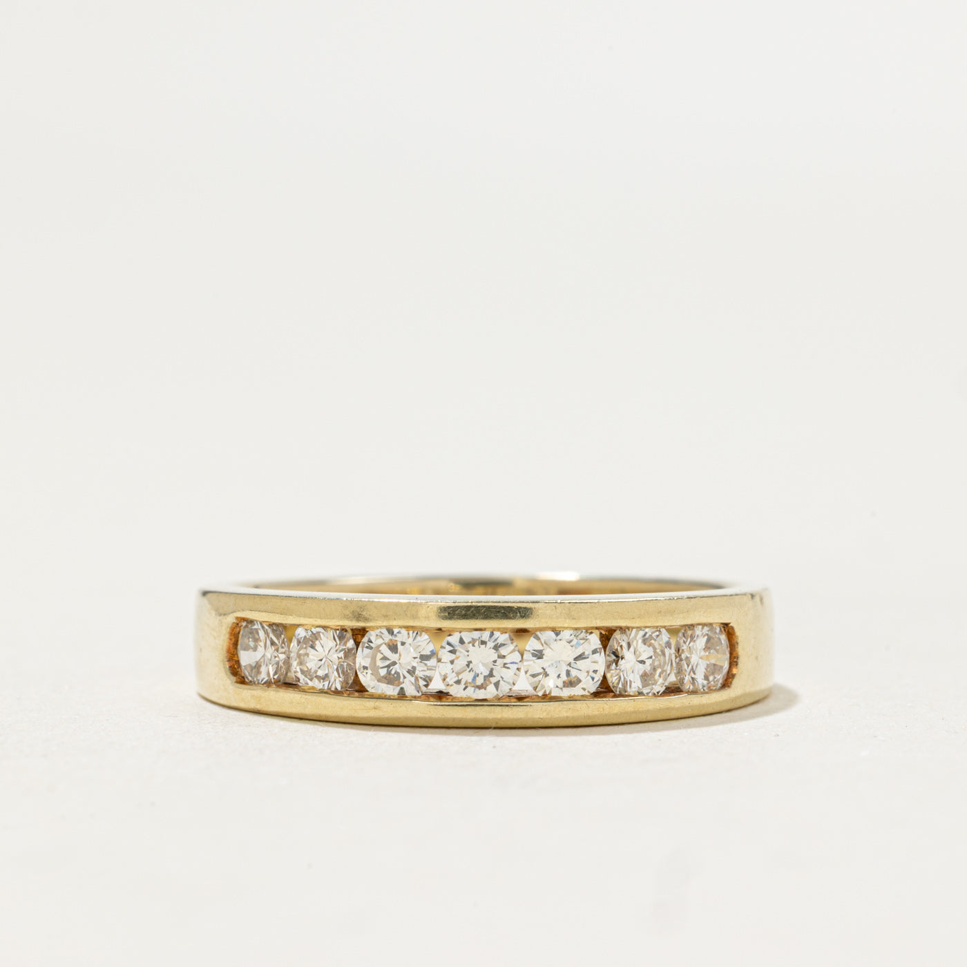 Channel Set Diamond Semi Eternity Band | 0.52ctw | SZ 6.5