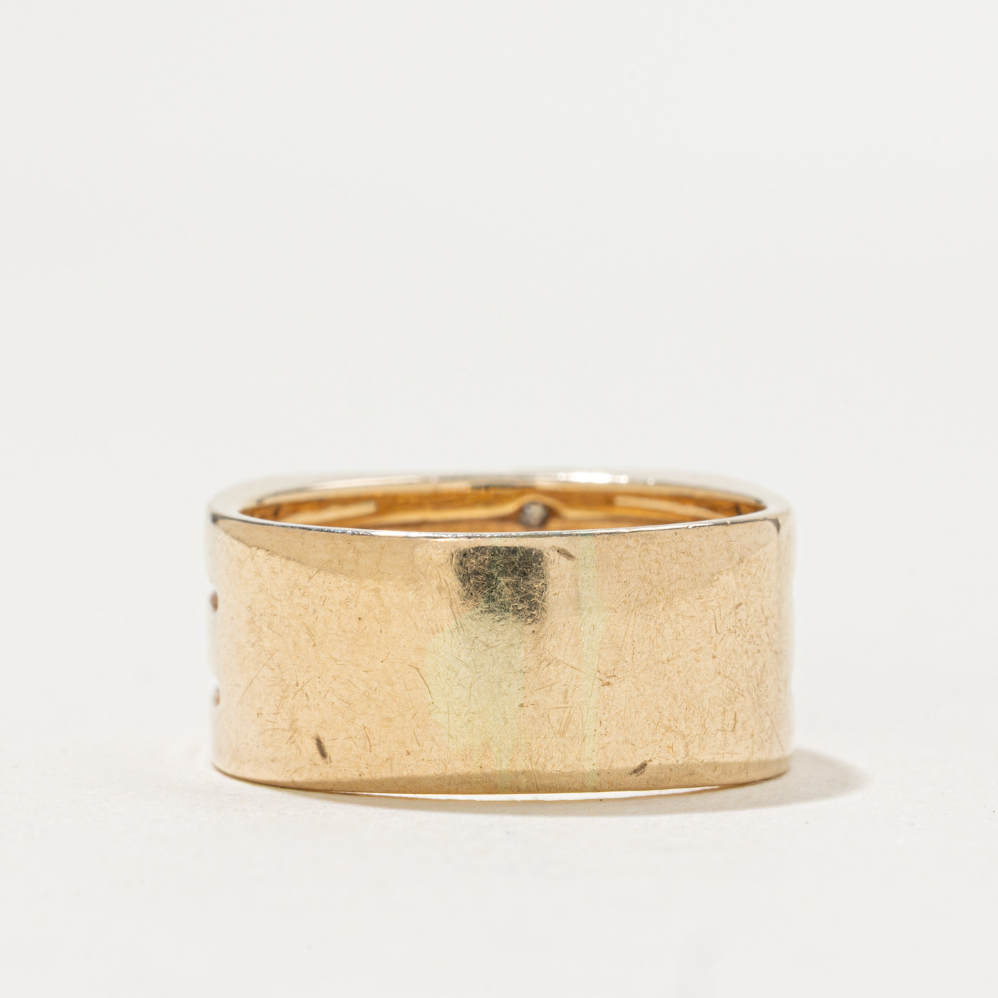 Bague carrée souple sertie de diamants rainurés | 0,19 ct au total | Taille 6,25