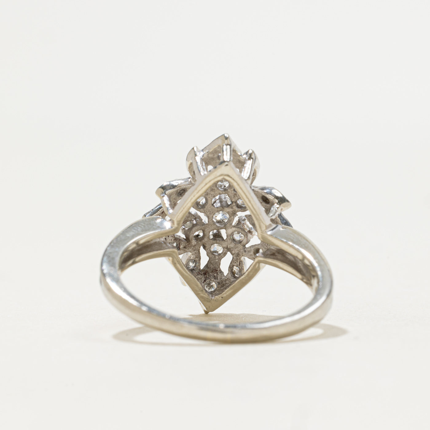 Diamond Cluster Navette Ring | 0.26ctw | SZ 7.25