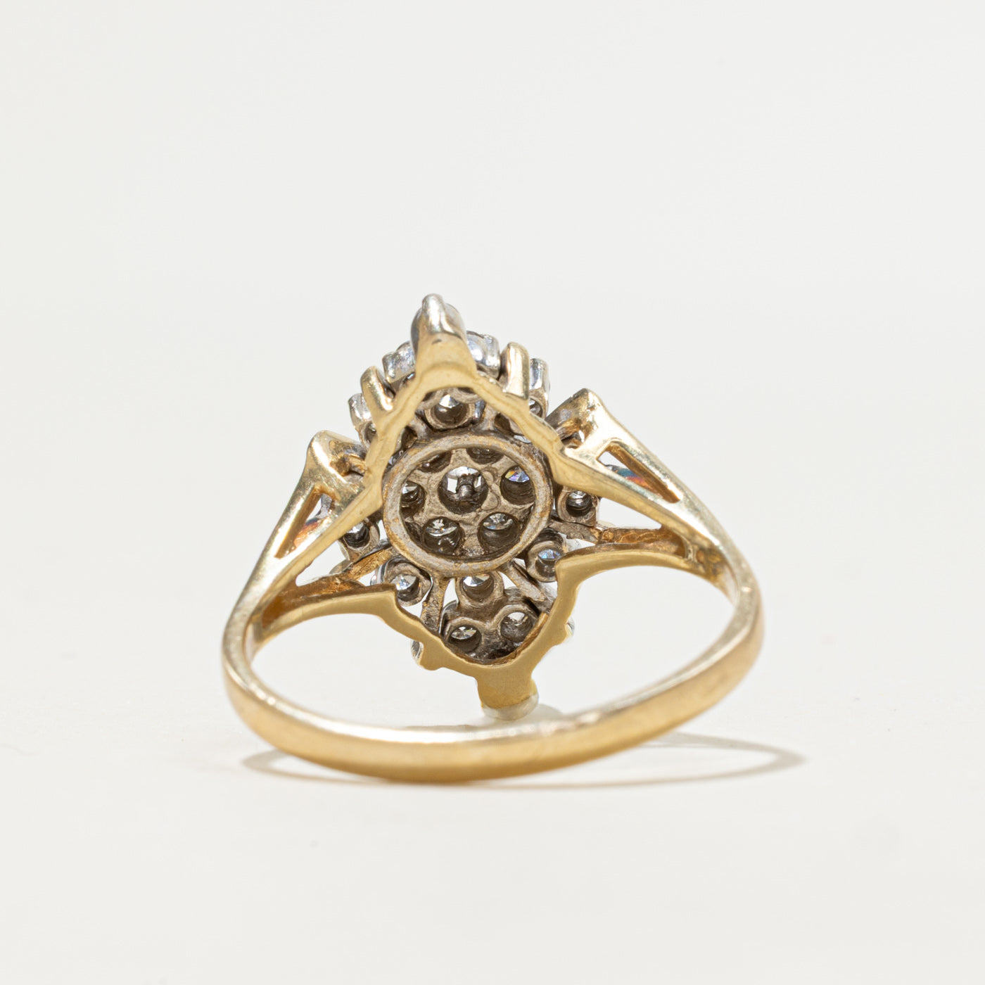Diamond Cluster Navette Ring | 0.70ctw | SZ 9.5
