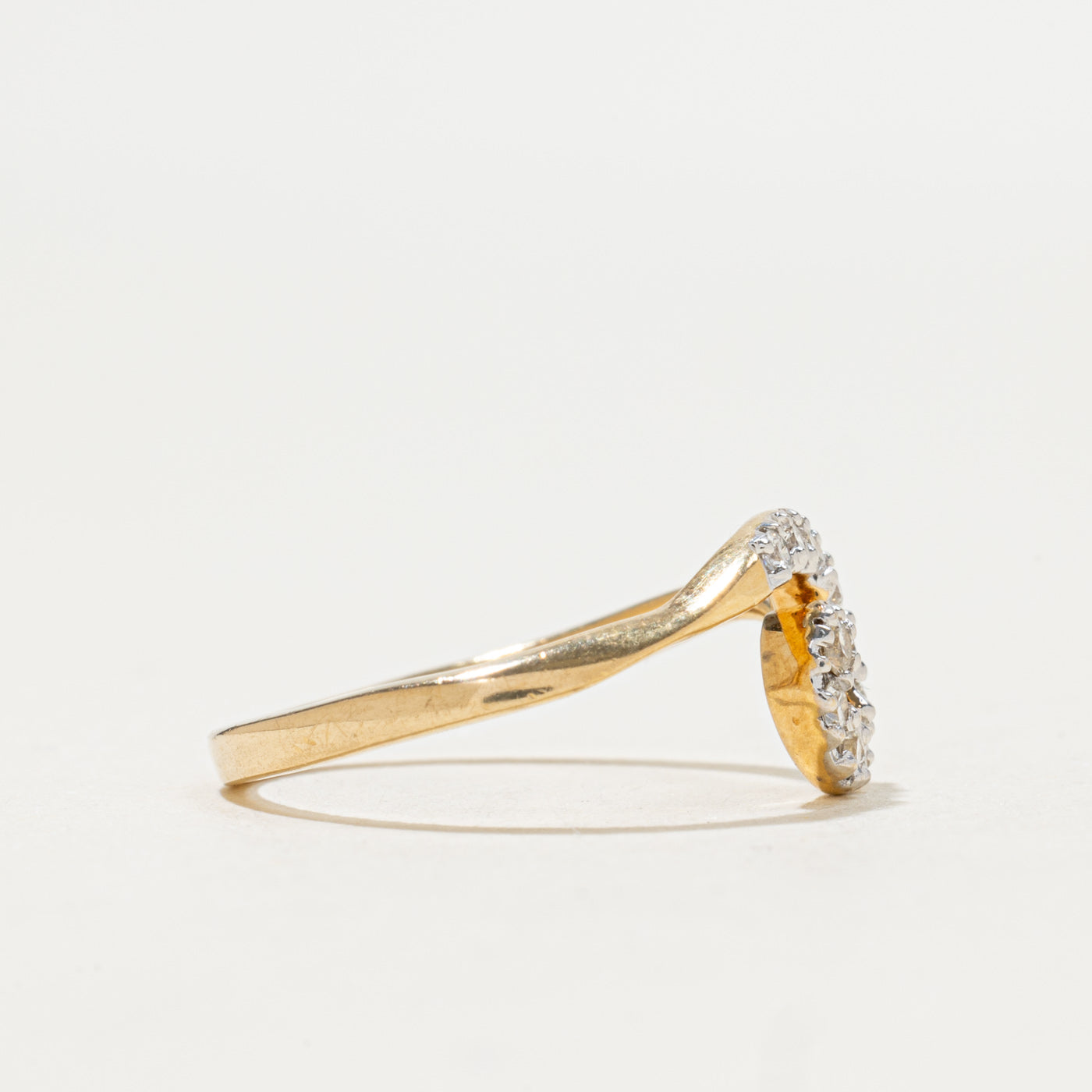 Pave Set Diamond Swirl Ring | 0.17ctw | SZ 6.75