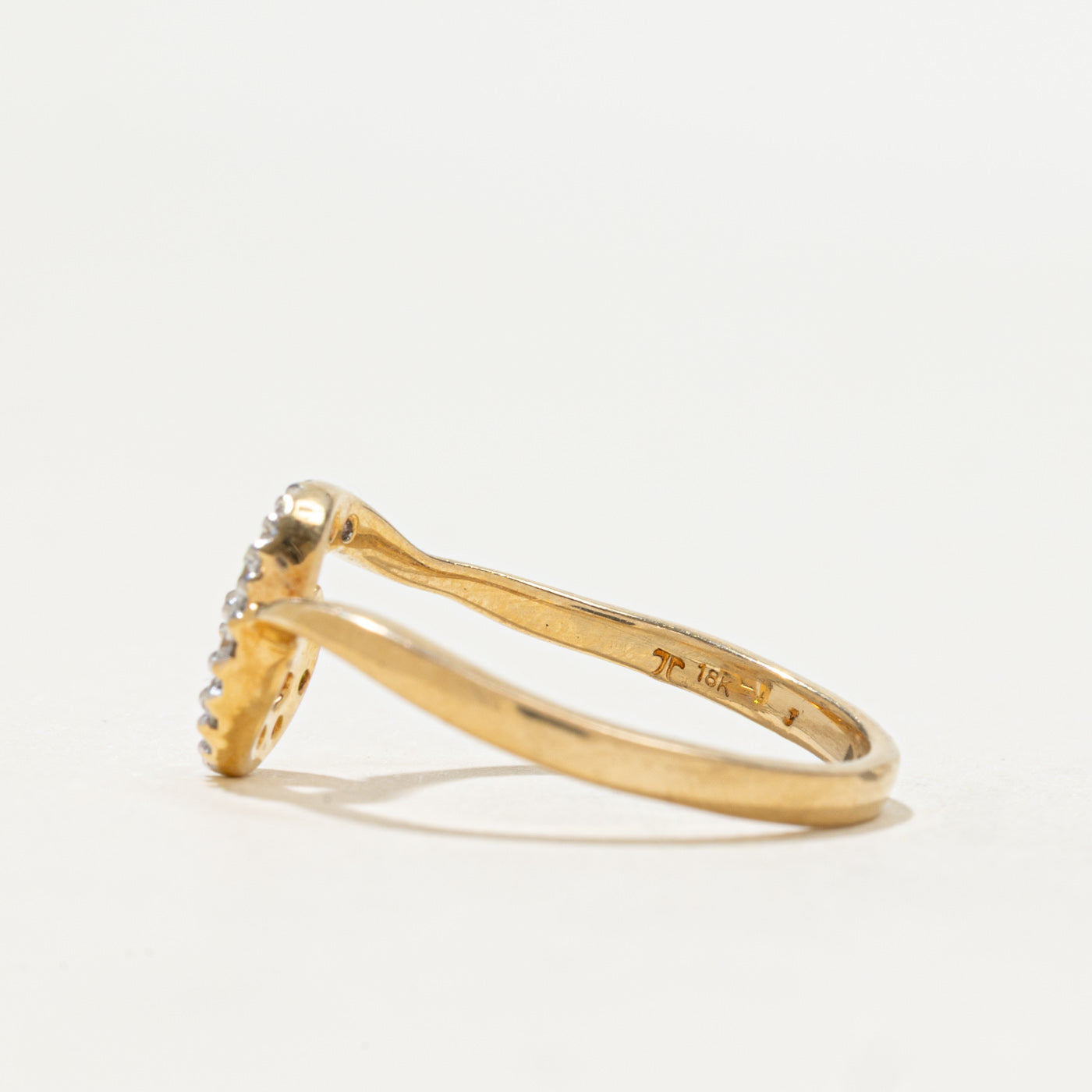 Pave Set Diamond Swirl Ring | 0.17ctw | SZ 6.75