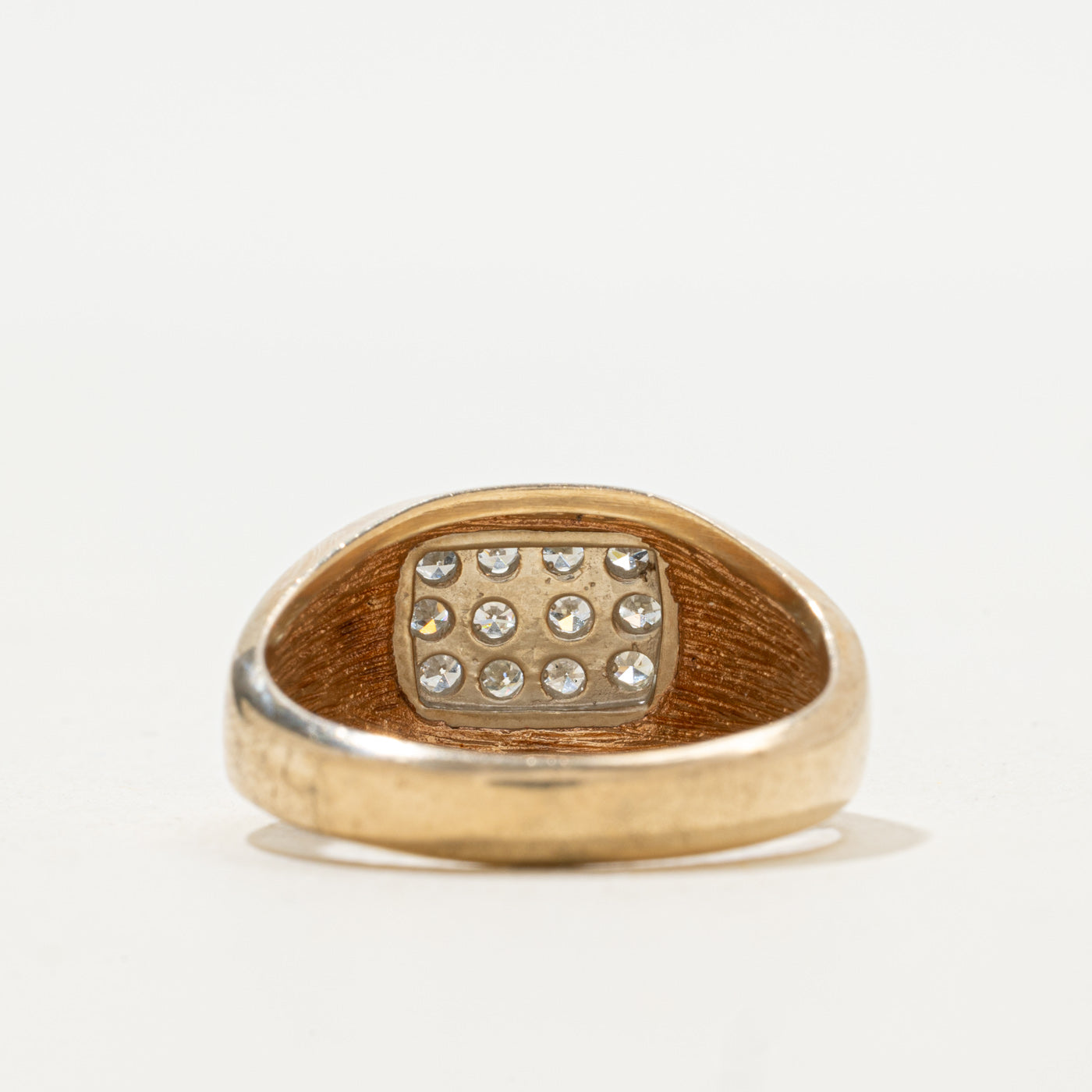 Diamond Grid Signet Ring | 0.30ctw | SZ 8.5