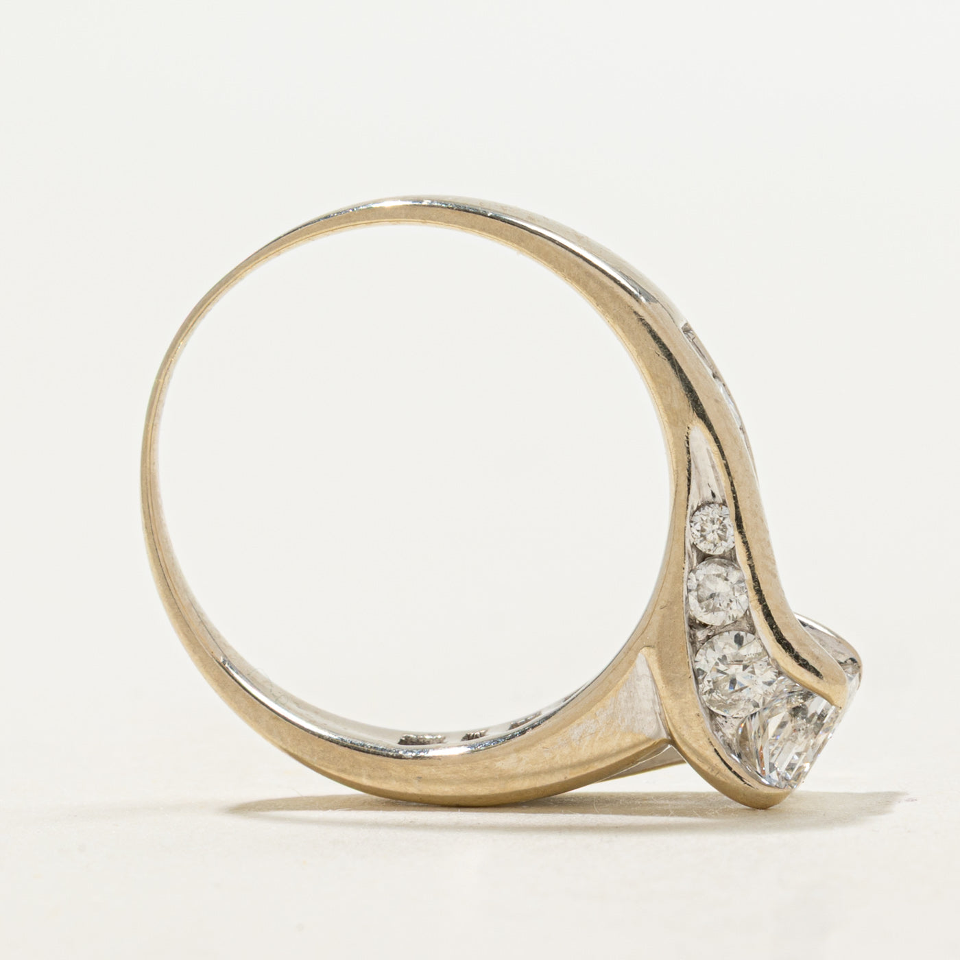 14K White Gold Princess Cut Diamond Ring | 1.45ctw | SZ 7.25