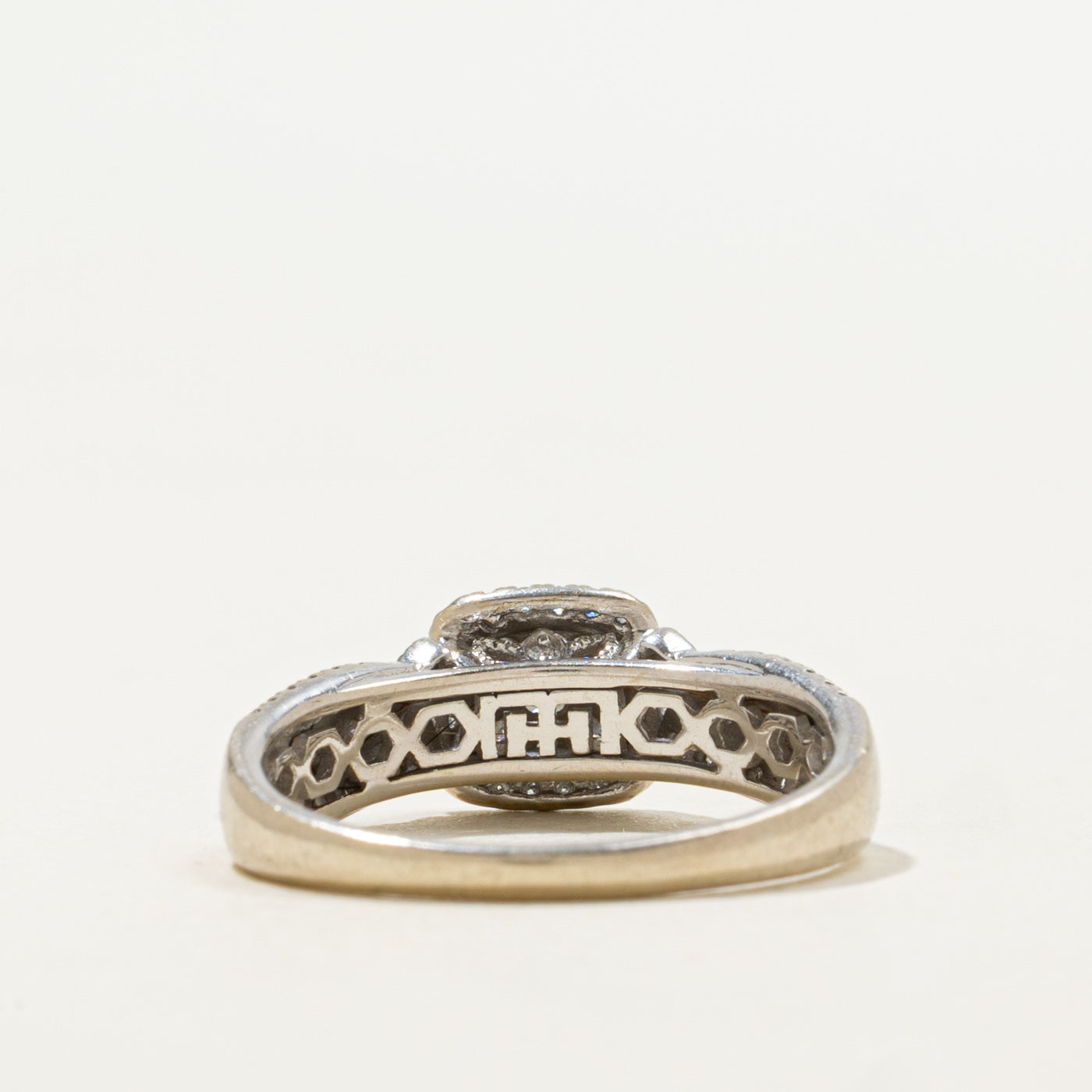 10K Diamond Square Cluster Halo Ring | 0.50ctw | SZ 7.0