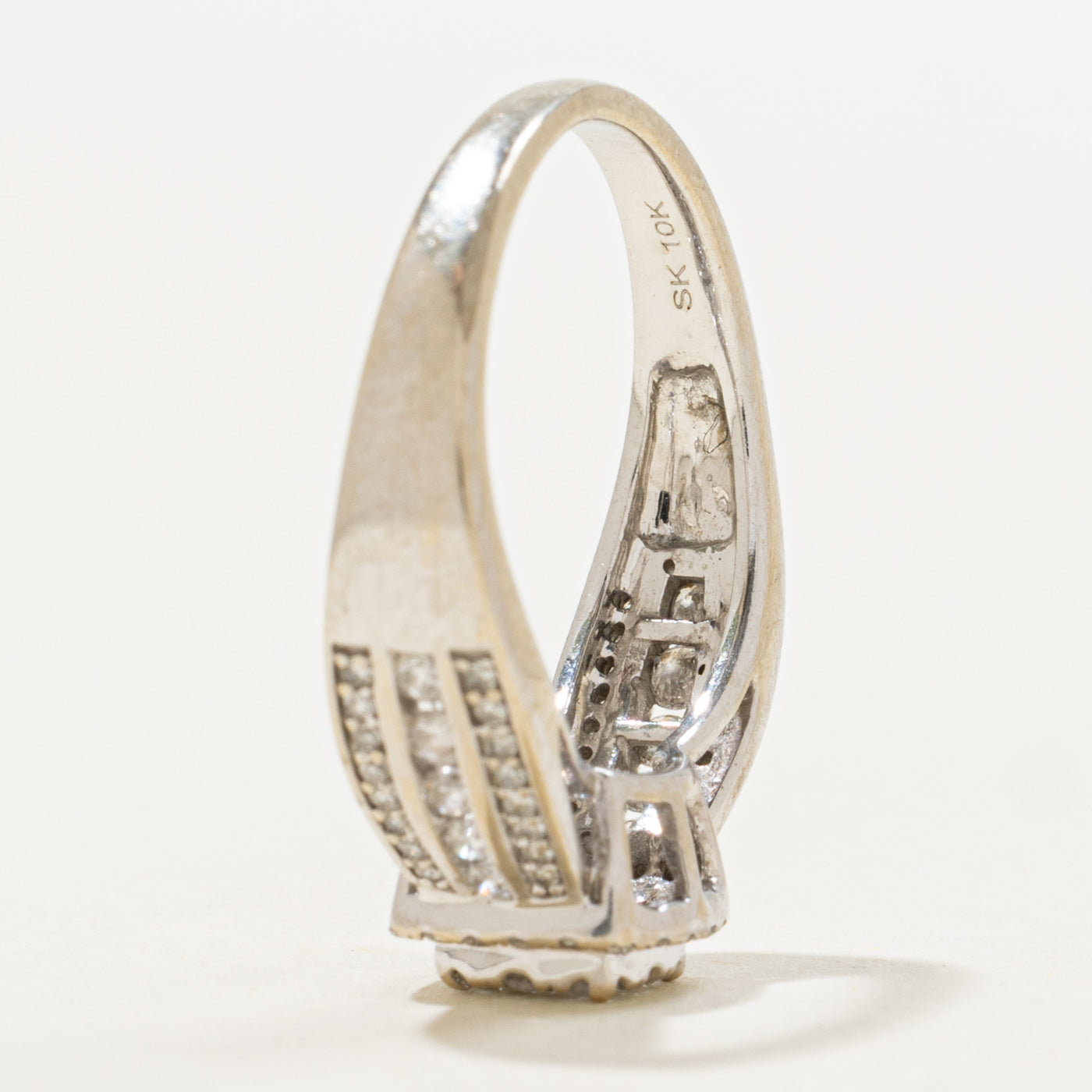 10K Diamond Square Cluster Halo Ring | 0.50ctw | SZ 5.25