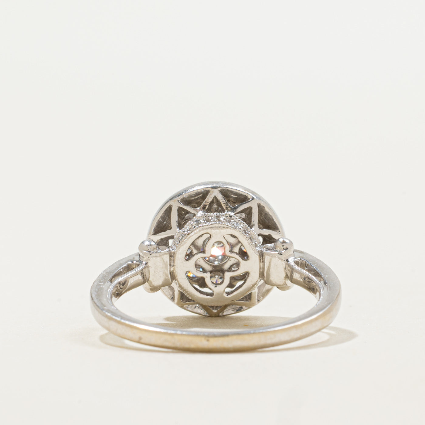 14K Diamond Round Cluster Halo Ring | 0.55ctw | SZ 7.0