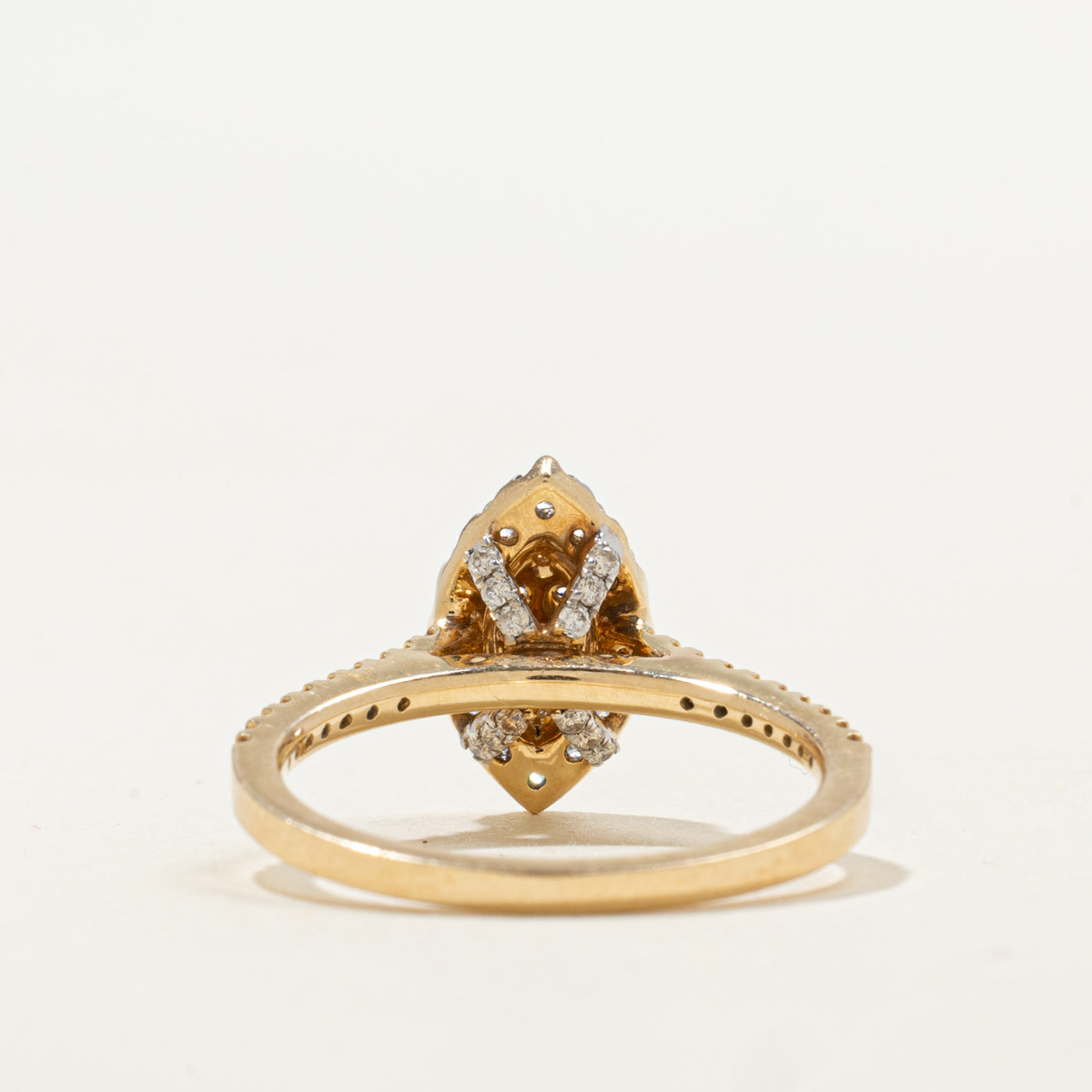 14K Diamond Marquise Cluster Halo Ring | 0.54ctw | SZ 6.5