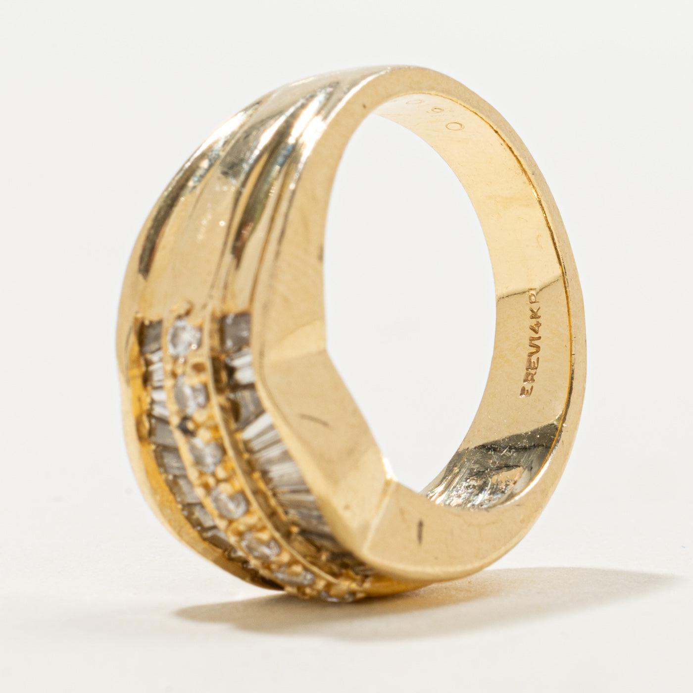 14K Diamond Multi Row Ring | 0.68ctw | SZ 6.75