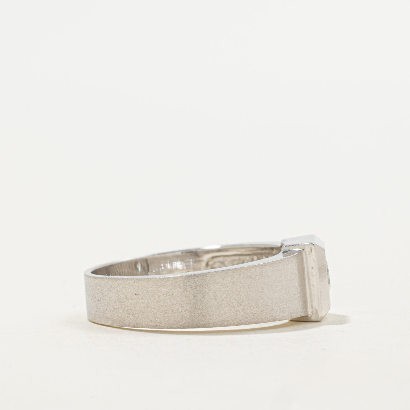 Bague solitaire géométrique en or 18 carats avec diamant | 0,35 ct | Taille 8,5