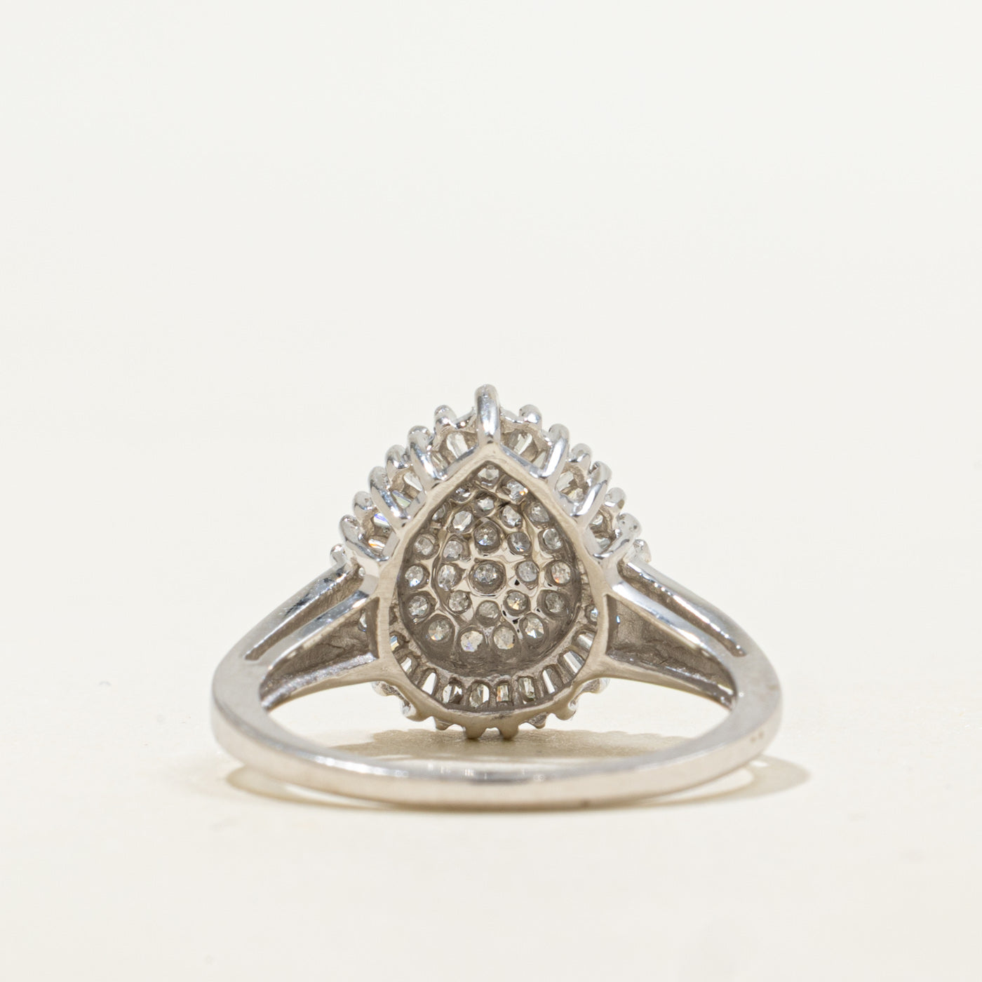 10K Diamond Pear Shaped Cluster Ring | 0.65ctw | SZ 7.0