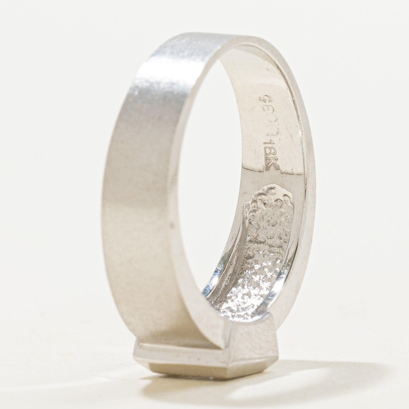 Bague solitaire géométrique en or 18 carats avec diamant | 0,35 ct | Taille 8,5