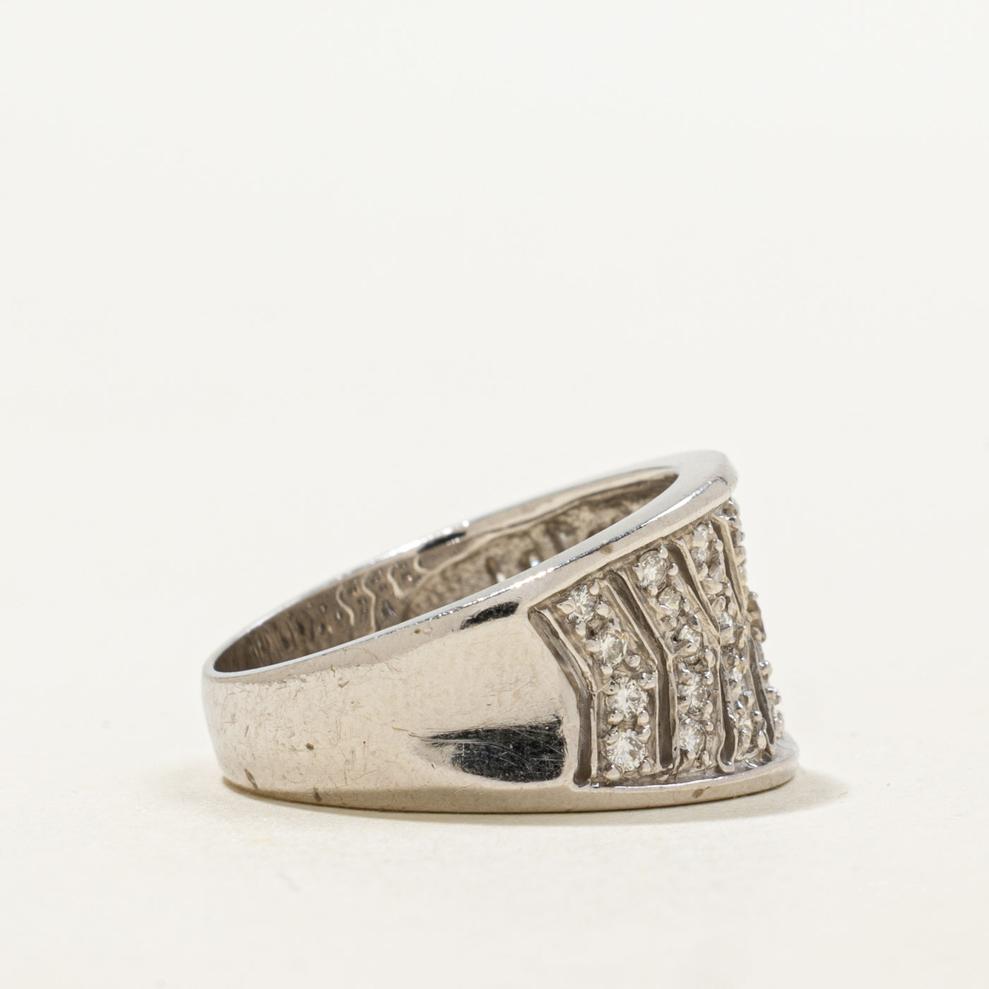 14K Diamond X Pattern Band | 0.43ctw | SZ 6.25