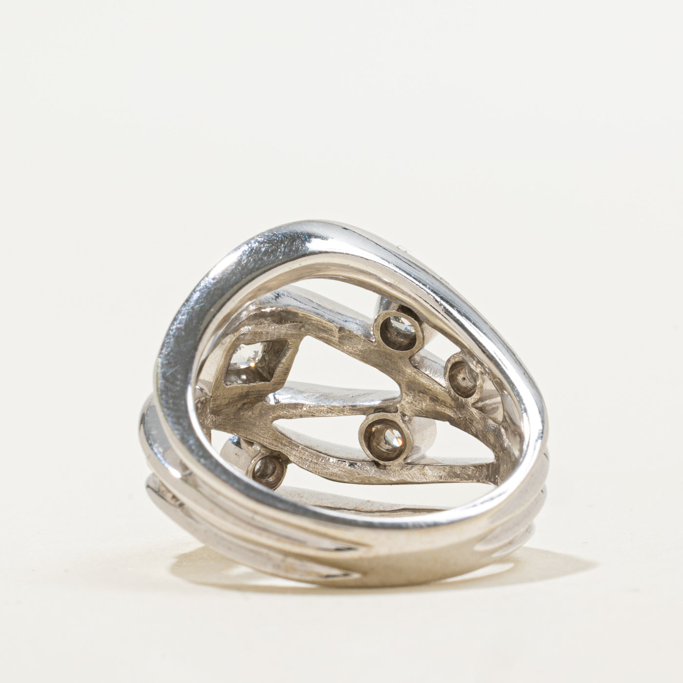 15K Scattered Diamond Abstract Ring | 0.40ctw | SZ 5.75