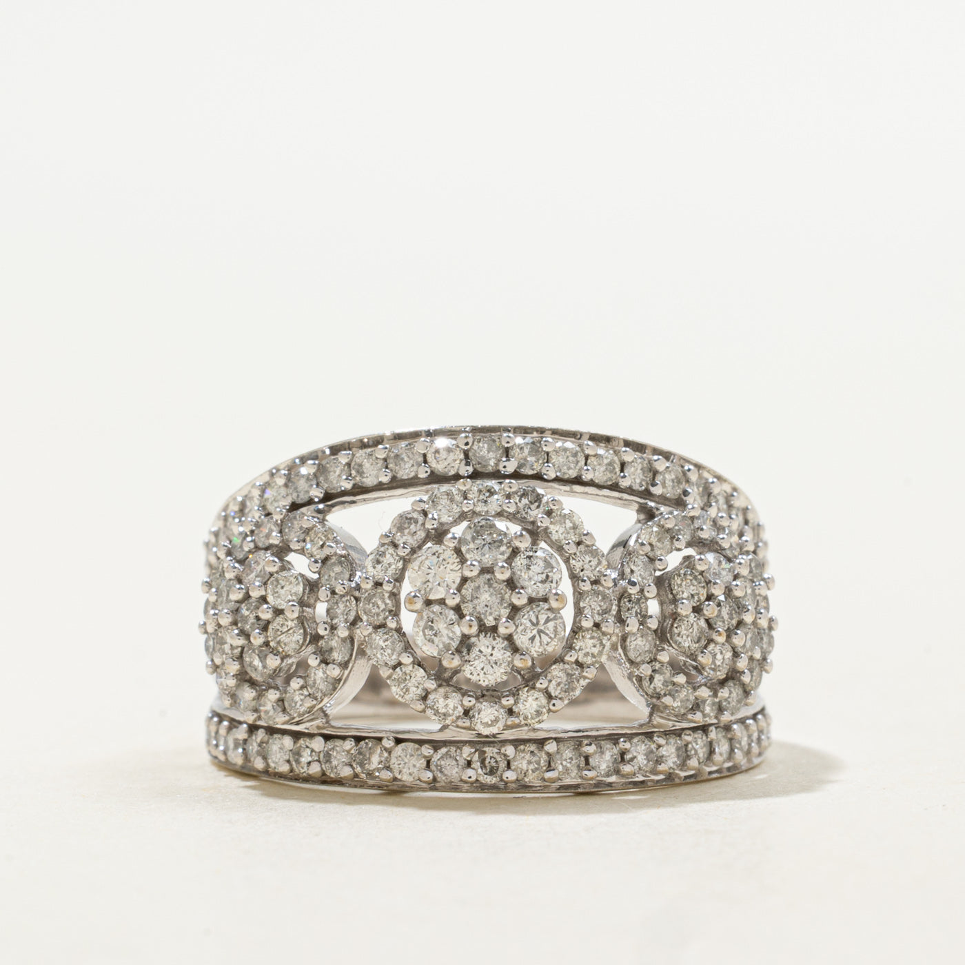 10K Diamond Multi Cluster Cocktail Ring | 1.15ctw | SZ 9.0