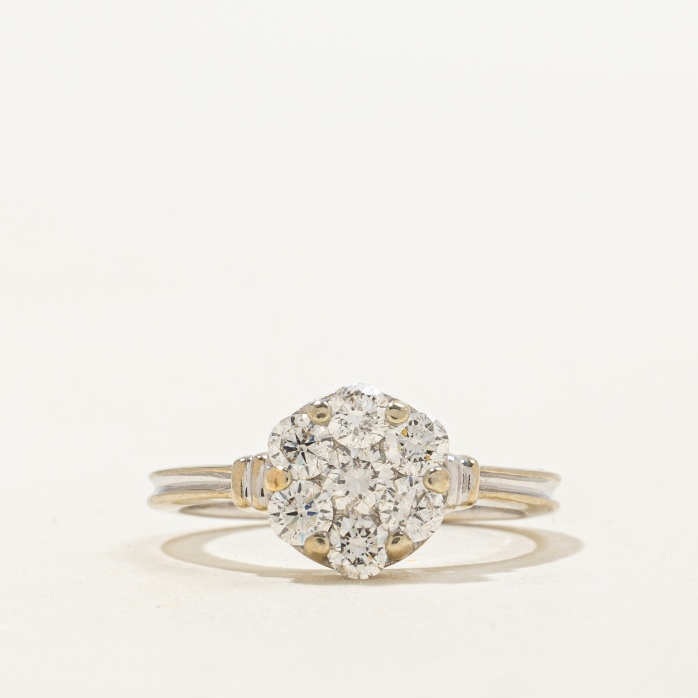 Bague en or 14 carats sertie de diamants ronds | 0,75 ct | Taille 5