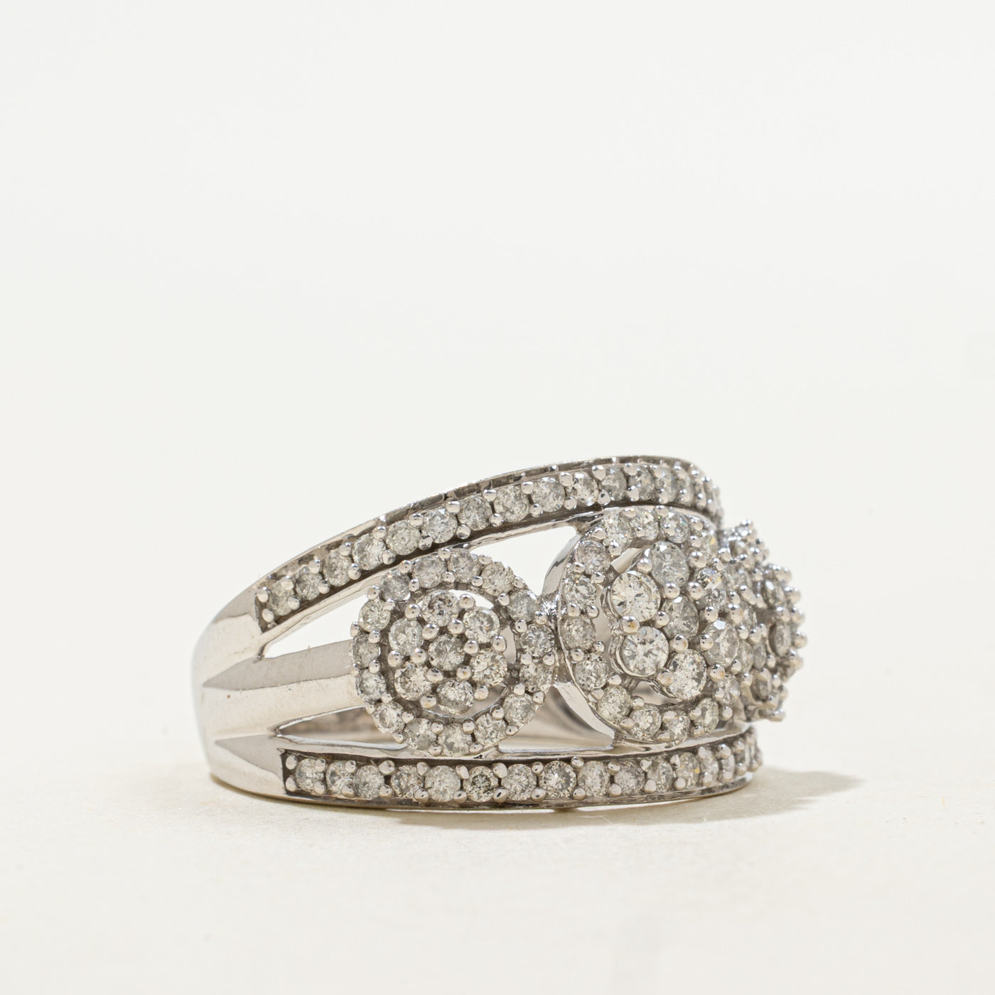 10K Diamond Multi Cluster Cocktail Ring | 1.15ctw | SZ 9.0