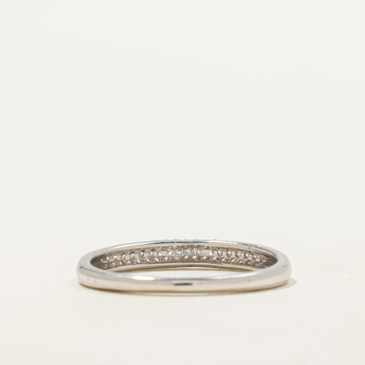 10K Multi Row Pavé Set Semi Eternity Diamond Band | 0.15ctw | SZ 7.0