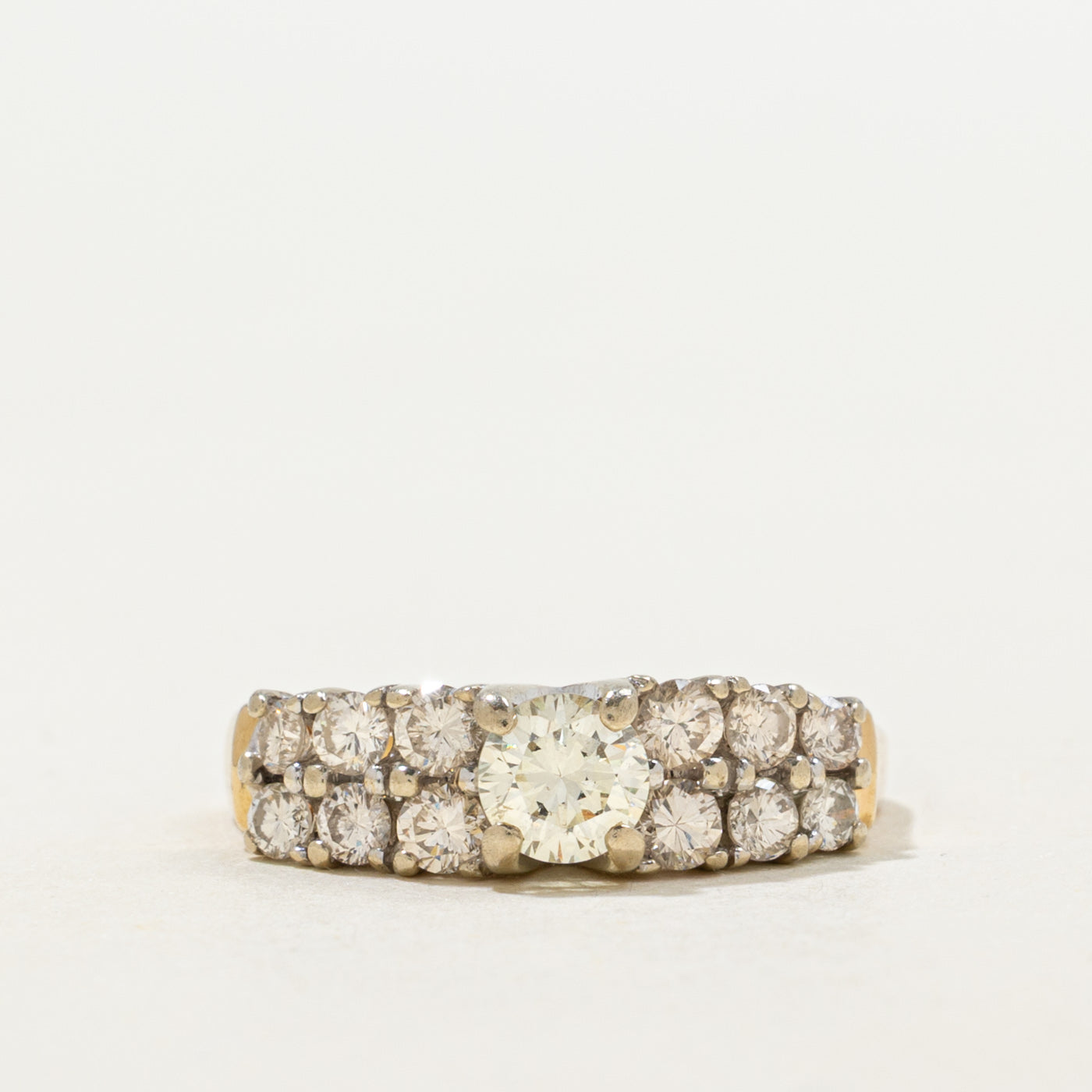 14K Yellow Gold Diamond Accented Ring | 0.88ctw | SZ 7.0