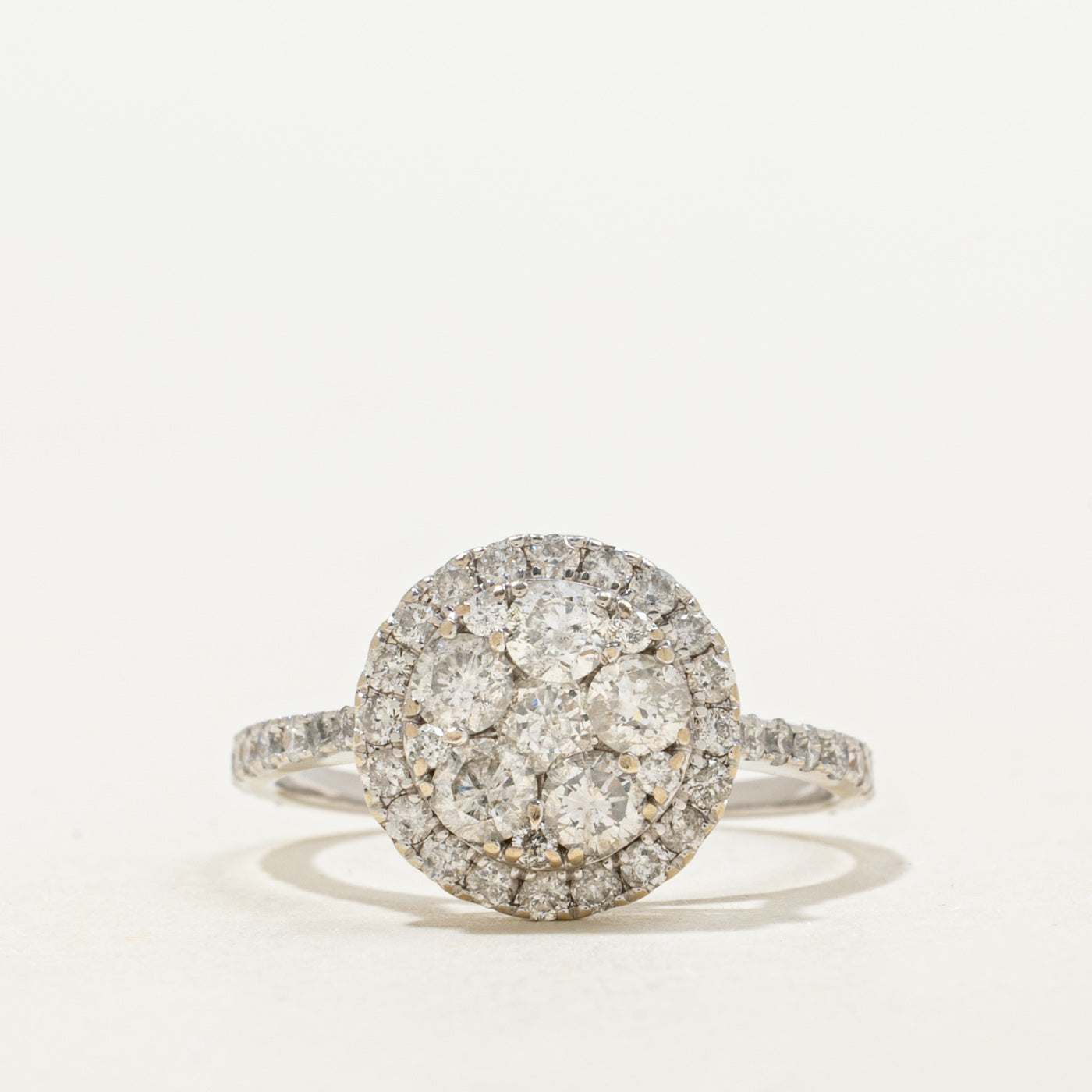 14K Diamond Circle Cluster Halo Ring | 1.00ctw | SZ 5.75