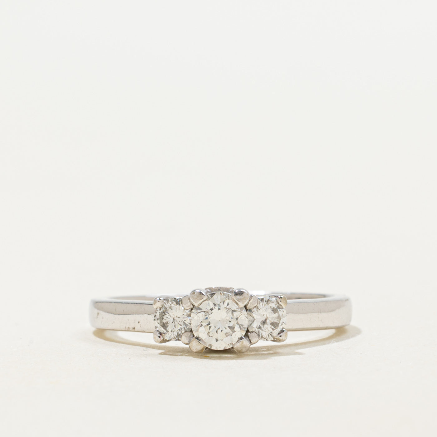 14K White Gold Diamond Accented Ring | 0.55ctw | SZ 6.75