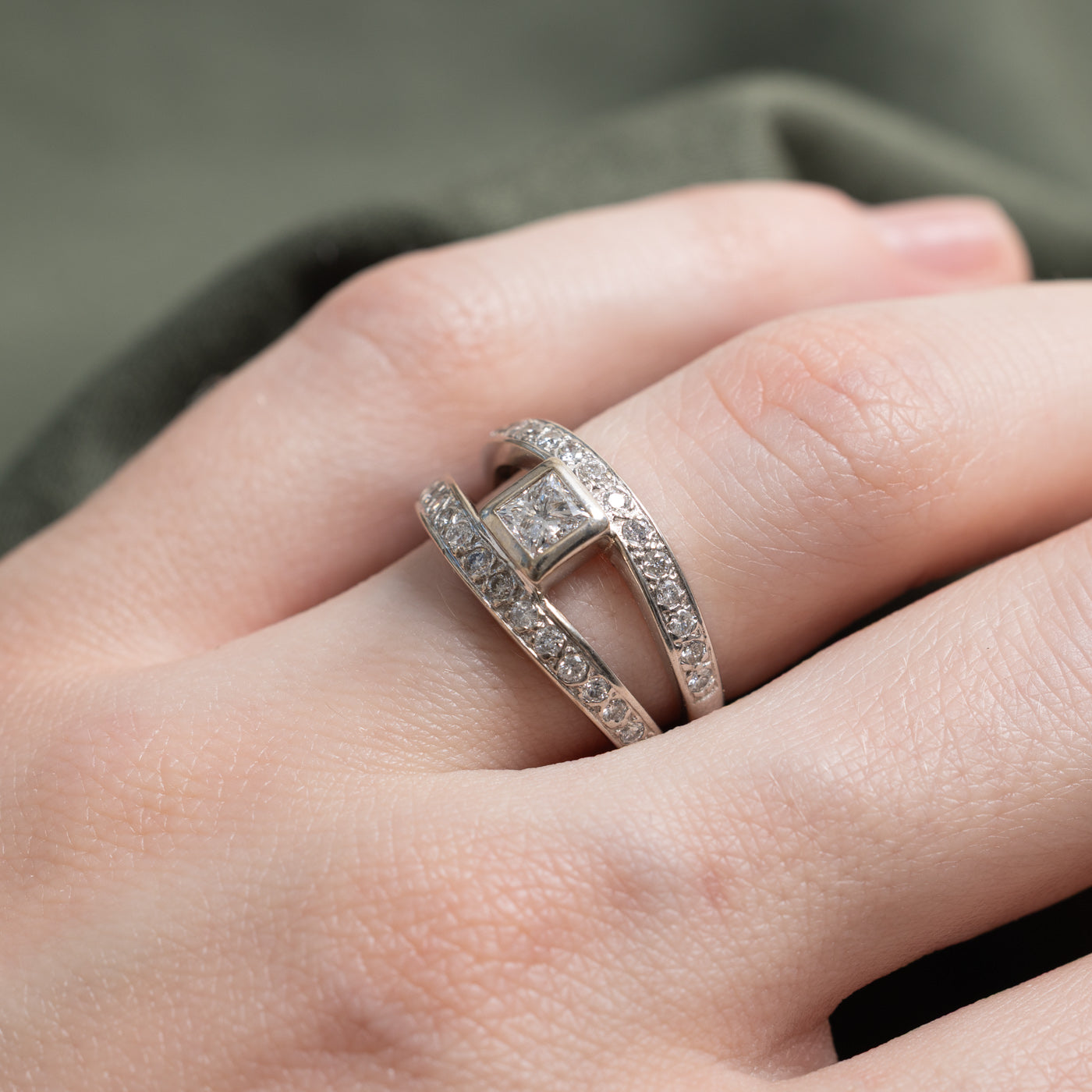 14K Diamond Geometric Ring | 0.77ctw | SZ 6.0