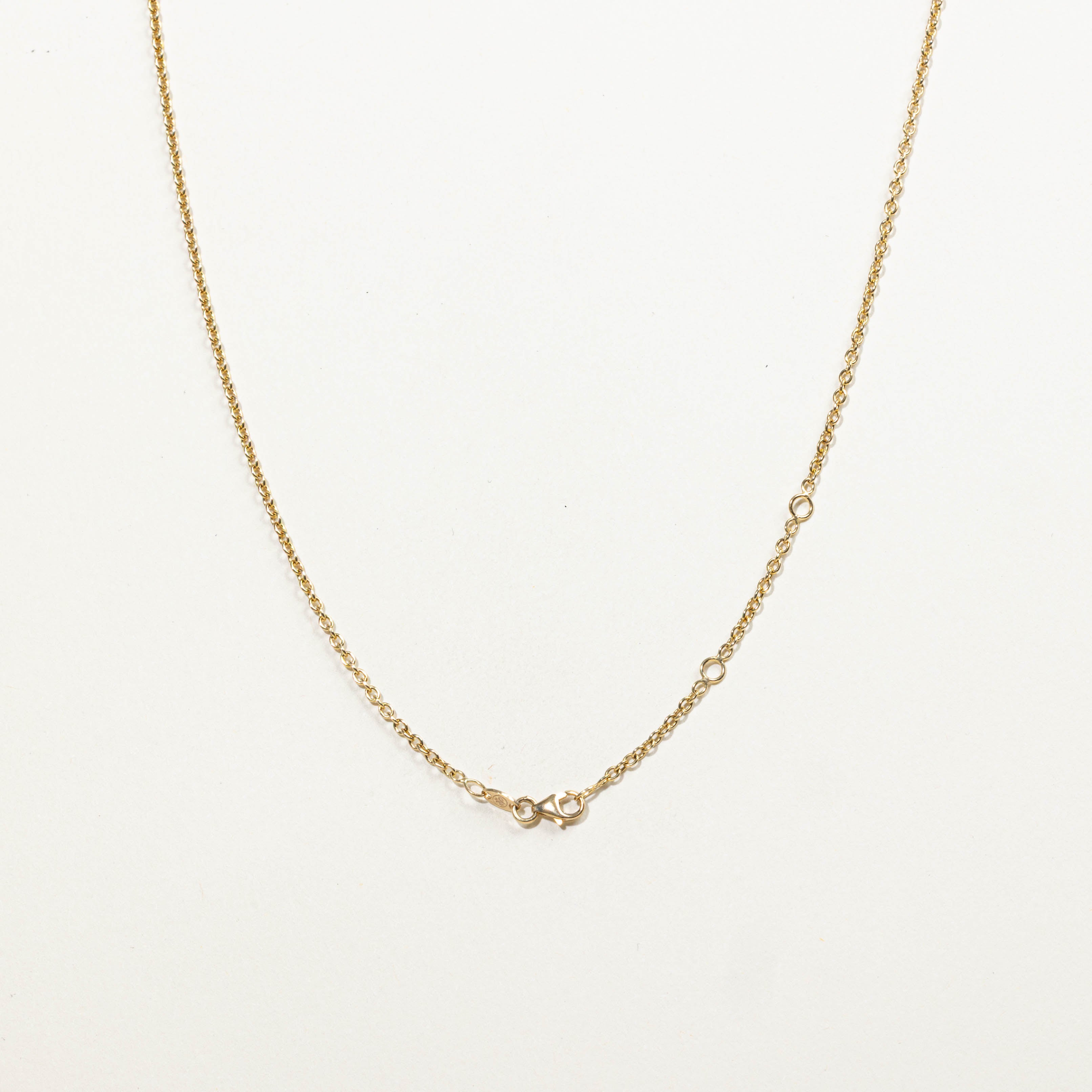 14k Diamond "Love" Pendant Necklace | 0.02ctw | 19"