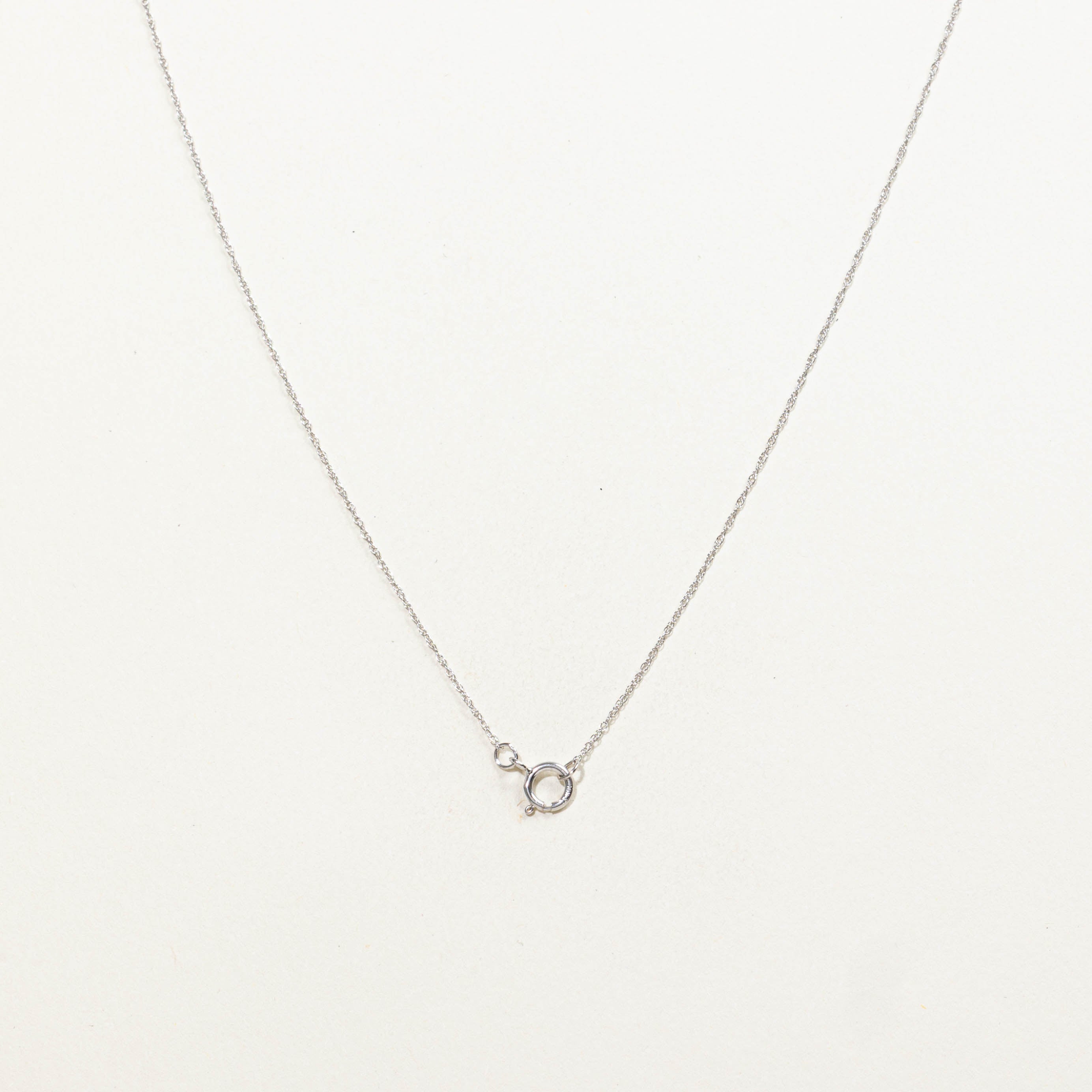 10k Solitaire Diamond Pendant Necklace | 0.10ctw | 18"