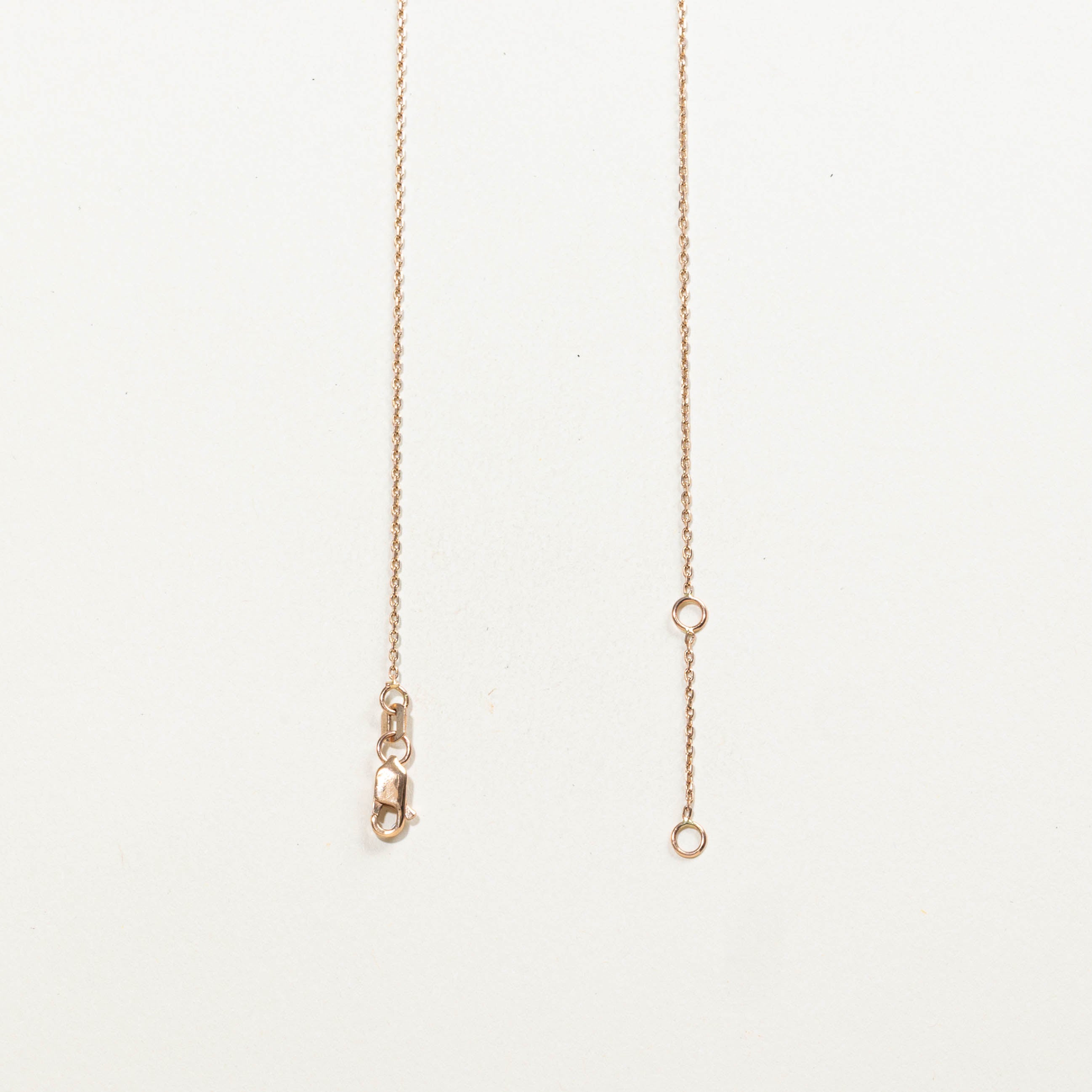 14k Rose Gold Diamond Geometric Pendant Necklace | 0.02ctw | 18"