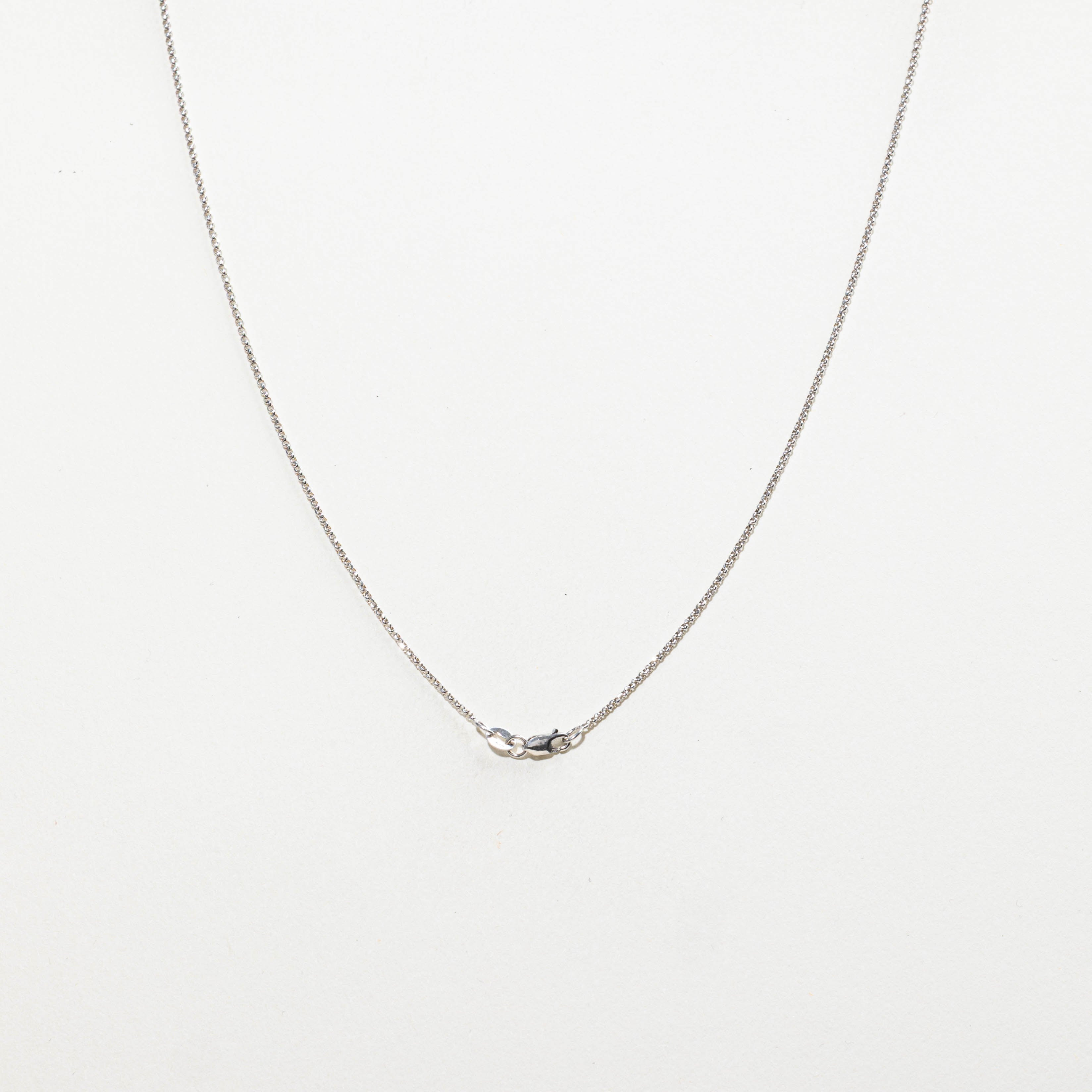 14k White Gold Diamond Flower Cluster Necklace | 0.63ctw | 16"