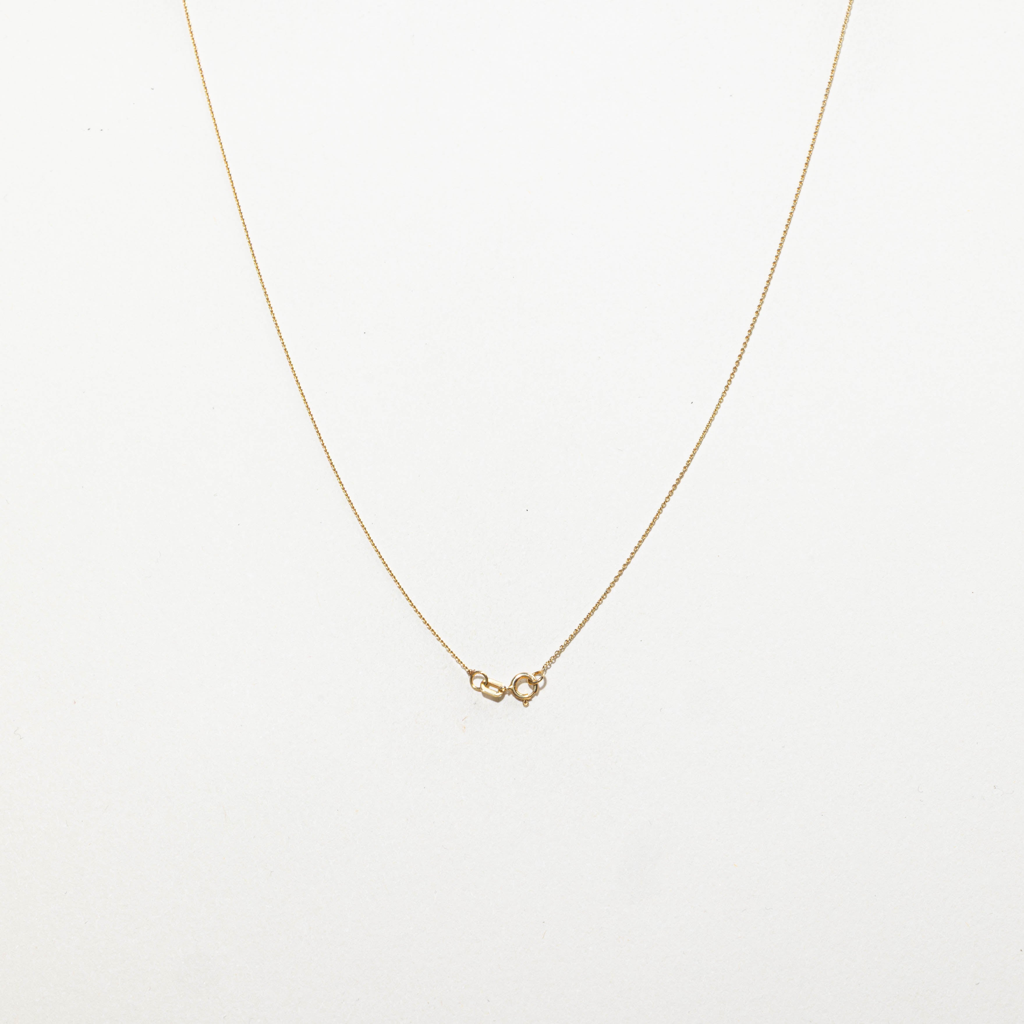 14k Diamond Swirl Geometric Pendant Necklace | 0.15ctw | 18"