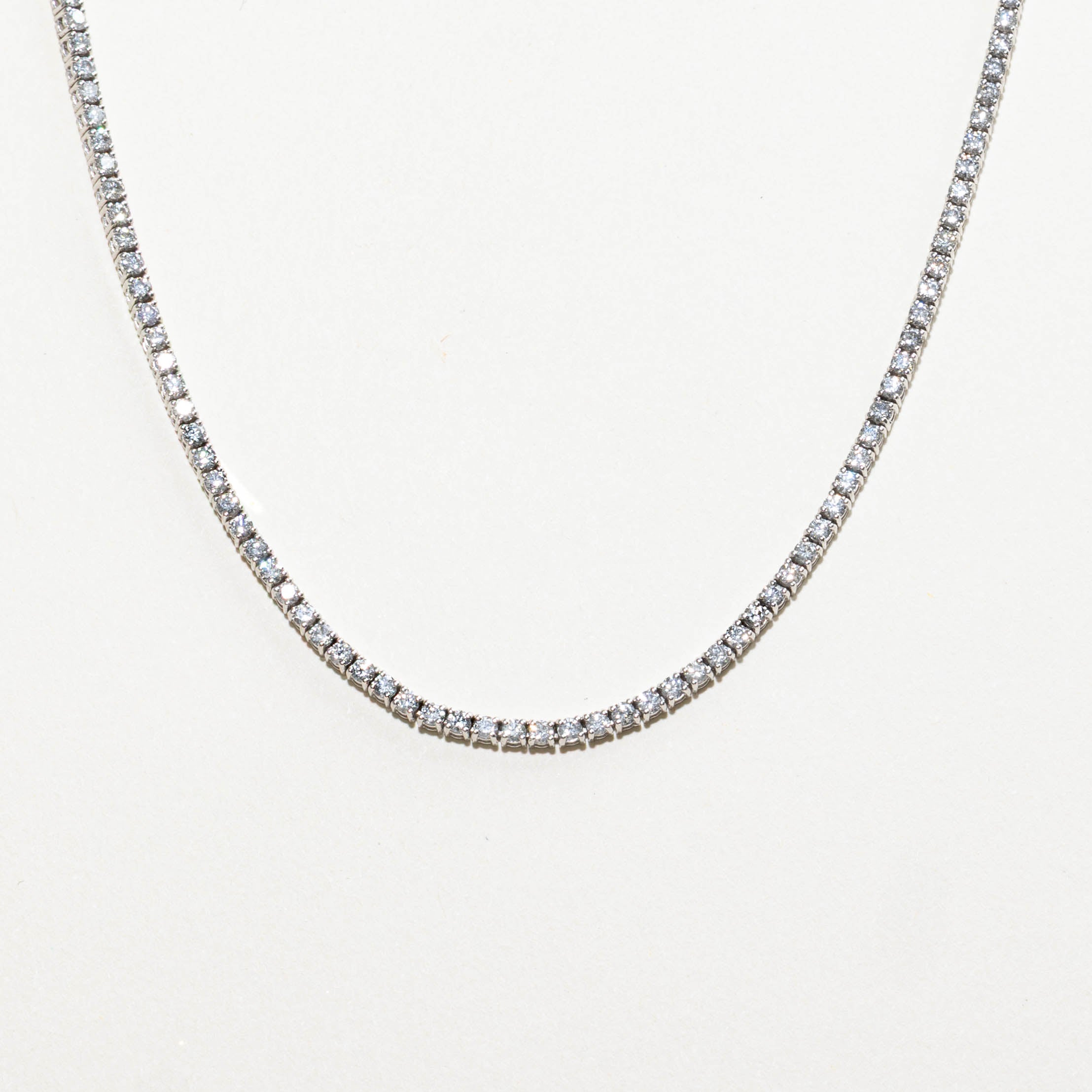 14k Diamond Tennis Necklace | 10.00ctw | 32"
