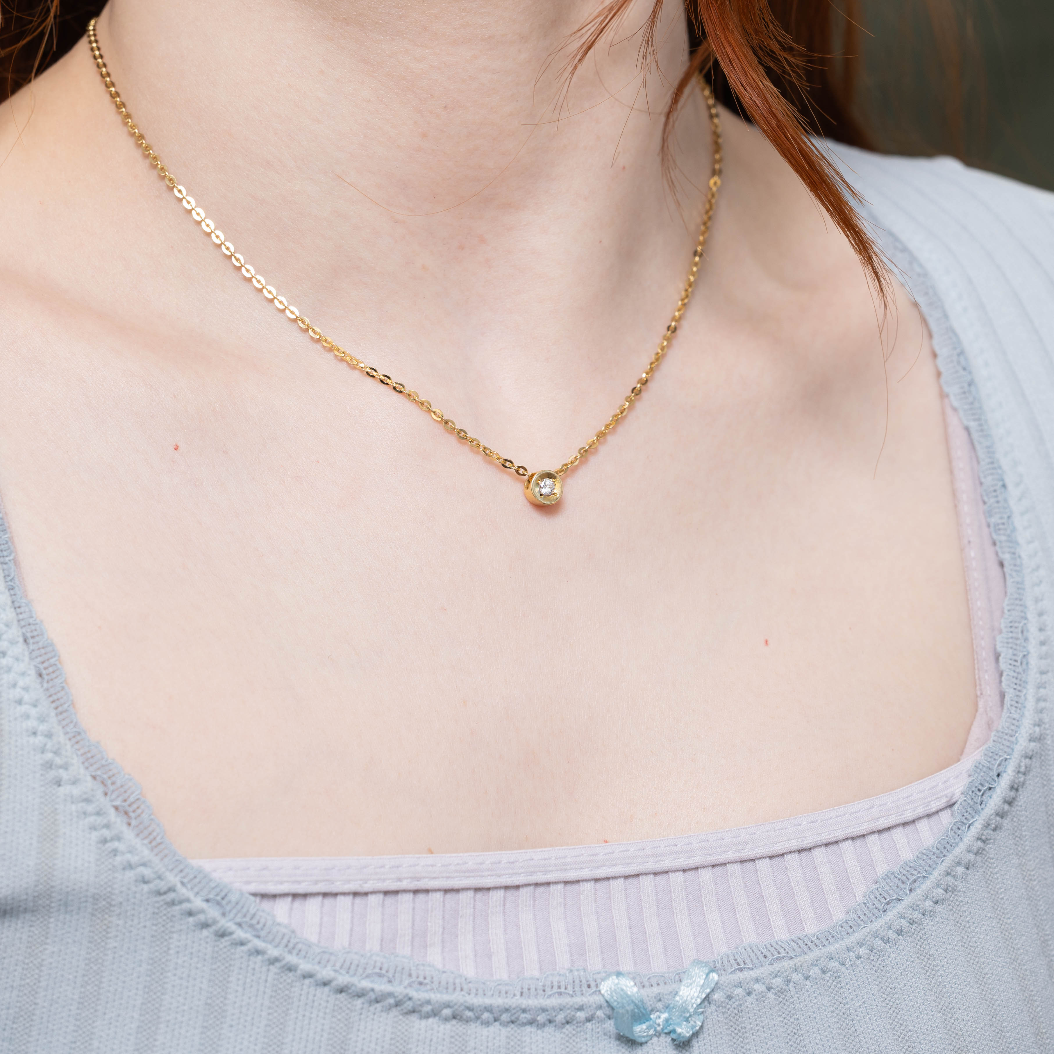 18k Diamond Pendant Necklace | 0.11ctw | 17"